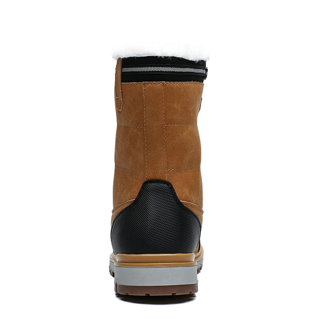 Waterproof Plush Snow Boots for Men - Winter Warm Fleece Lined Casual Mid-Calf Boots | Perfect for Snowy Days, Outdoor Activities & Cold Weather Fashion