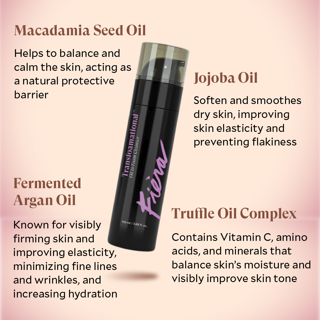 Transfoamational™ Oil to Foam Cleanser - Gentle Face Wash for All Skin Types | Deep Cleansing & Hydrating | Perfect for Daily Skincare Routine & Makeup Removal