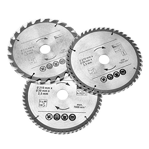 ASIXXSIX Professional Carbide Alloy Circular Saw Blade - 7-1/4 Inch Disc Blade for Soft & Hard Wood Crosscutting | Perfect for DIY Projects, Woodworking, and Construction Use
