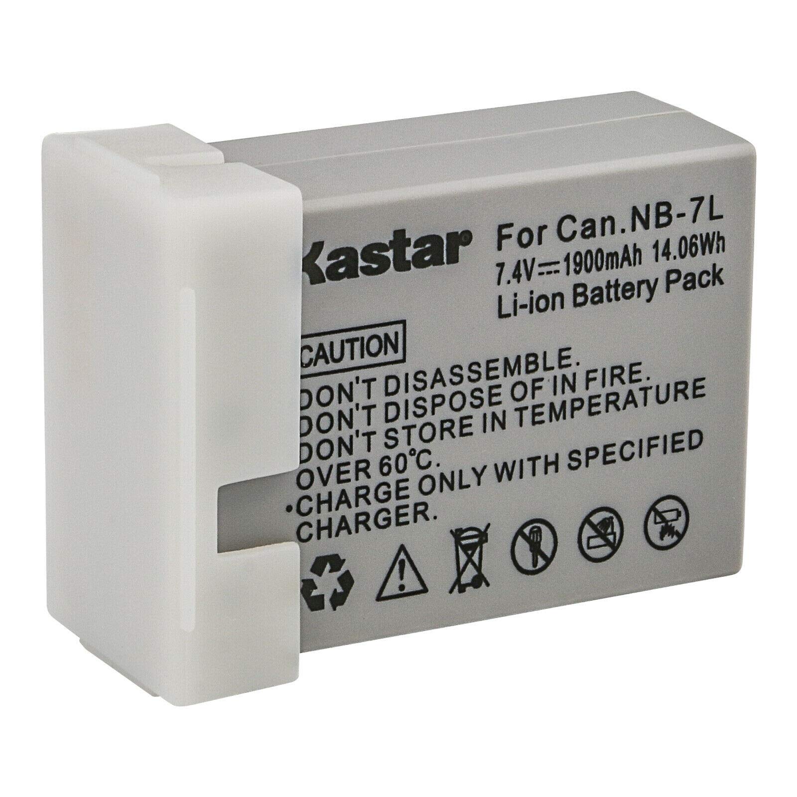 Kastar 3-Pack Replacement Battery & AC Wall Charger for Canon NB-7L NB-7LH CB-2LZ CB-2LZE - Compatible with Canon G10 G11 SX30 IS Digital Cameras - 8.4V DC Output - Perfect for Travel Photography & Vlogging