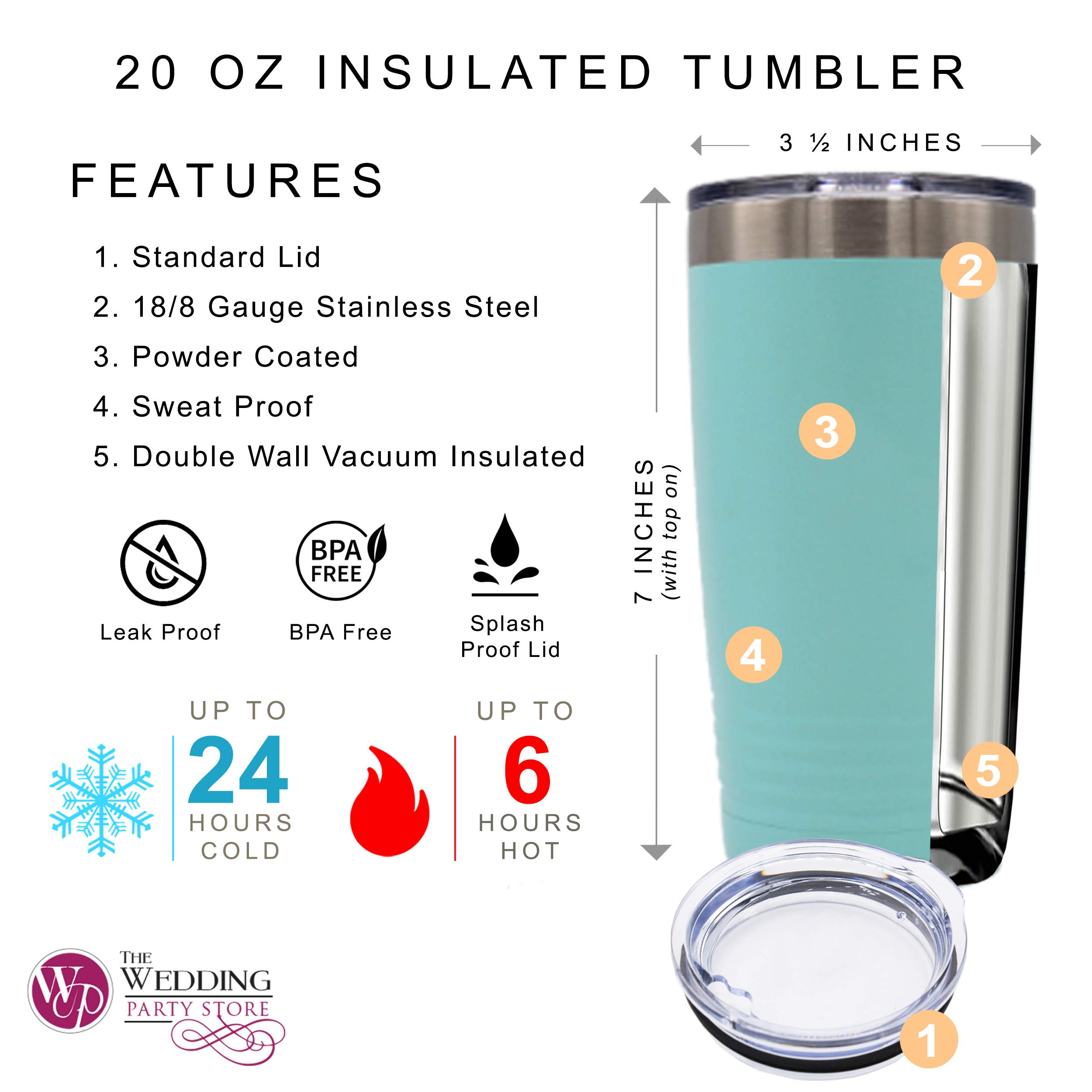 Personalized Stainless Steel Travel Tumbler 20oz - Custom Engraved Vacuum Insulated Double Wall Mug with Name - Teal Blue - Perfect for Office, Gym & Outdoor Adventures