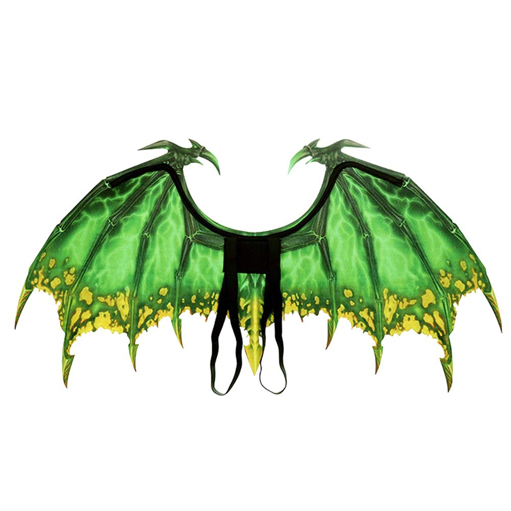 Kids Halloween Dragon Wing Costume - Glow in The Dark Wings for Cosplay, Pretend Play, Dress Up & Party Accessories - Perfect for Halloween, Christmas, Themed Parties & Role Play Adventures