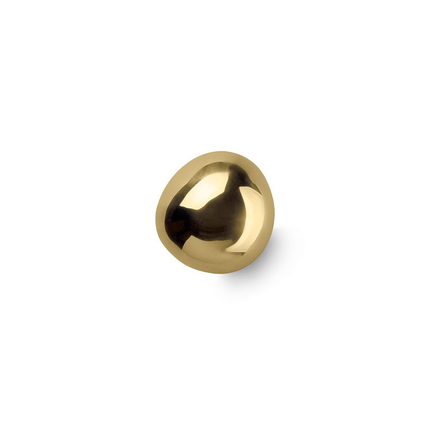 FERM LIVING x Helena Rohner Mushroom Wall Hook - Brass Coat Hook for Entryway, Bathroom & Bedroom - Stylish Decorative Wall Hanger for Keys, Hats & Towels