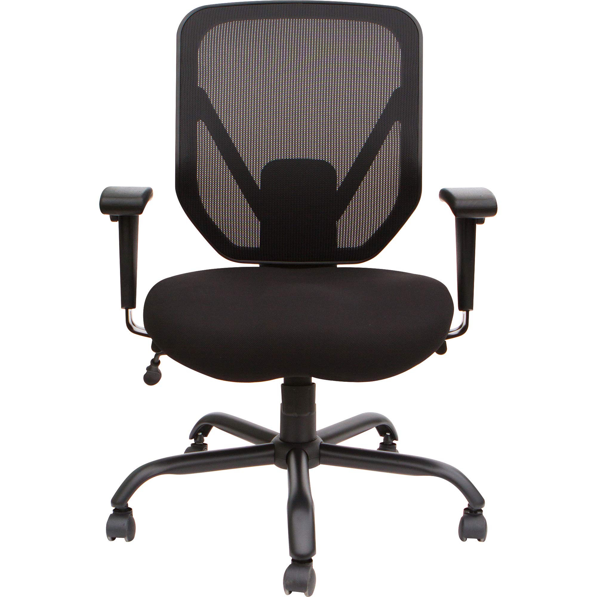 Lorell Soho Big & Tall Black Mesh Back Office Chair - Ergonomic Executive Desk Chair for Home & Business Workspaces