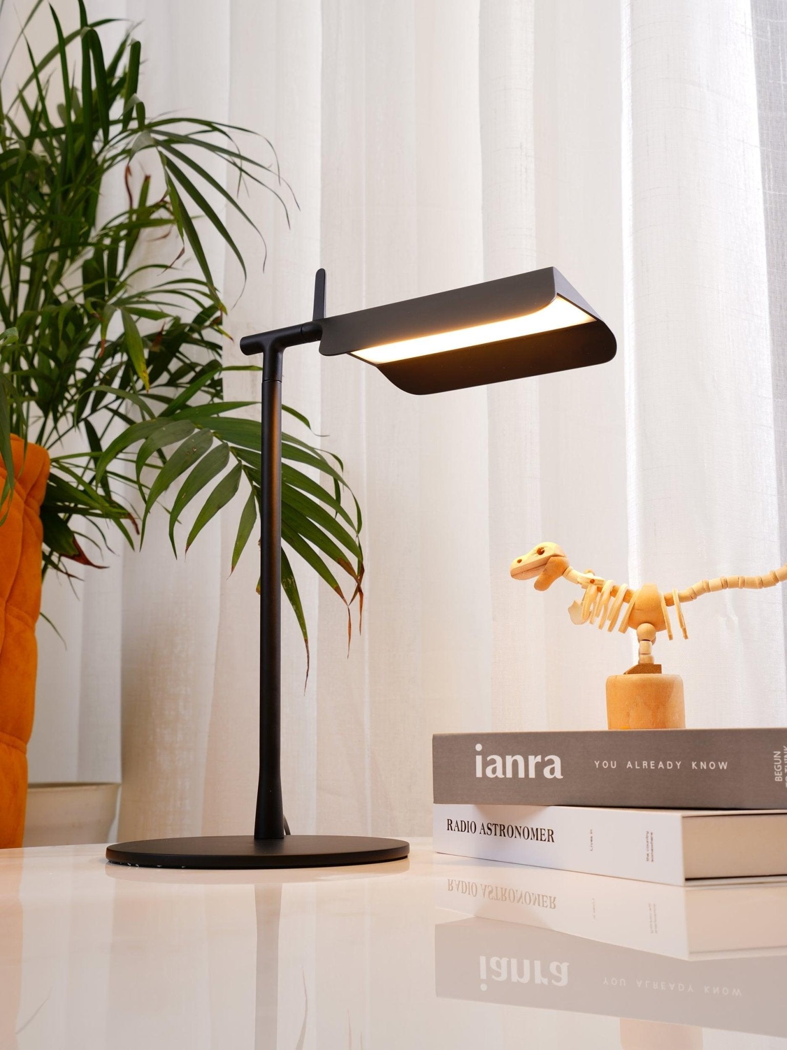 Pivot Ease Adjustable LED Table Lamp with USB Port - Modern Desk Light for Home Office, Bedroom & Study Room - Perfect for Reading, Working & Nightstand Use