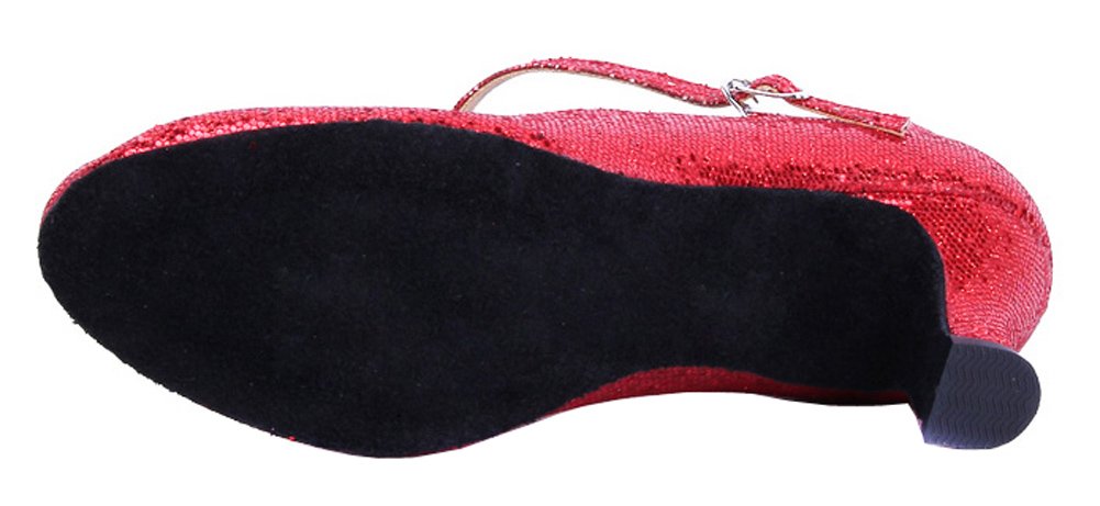Honeystore Women's Soft Comfort Mary Jane Glitter Dance Shoes - Ballet, Jazz, Ballroom & Wedding for Girls & Ladies