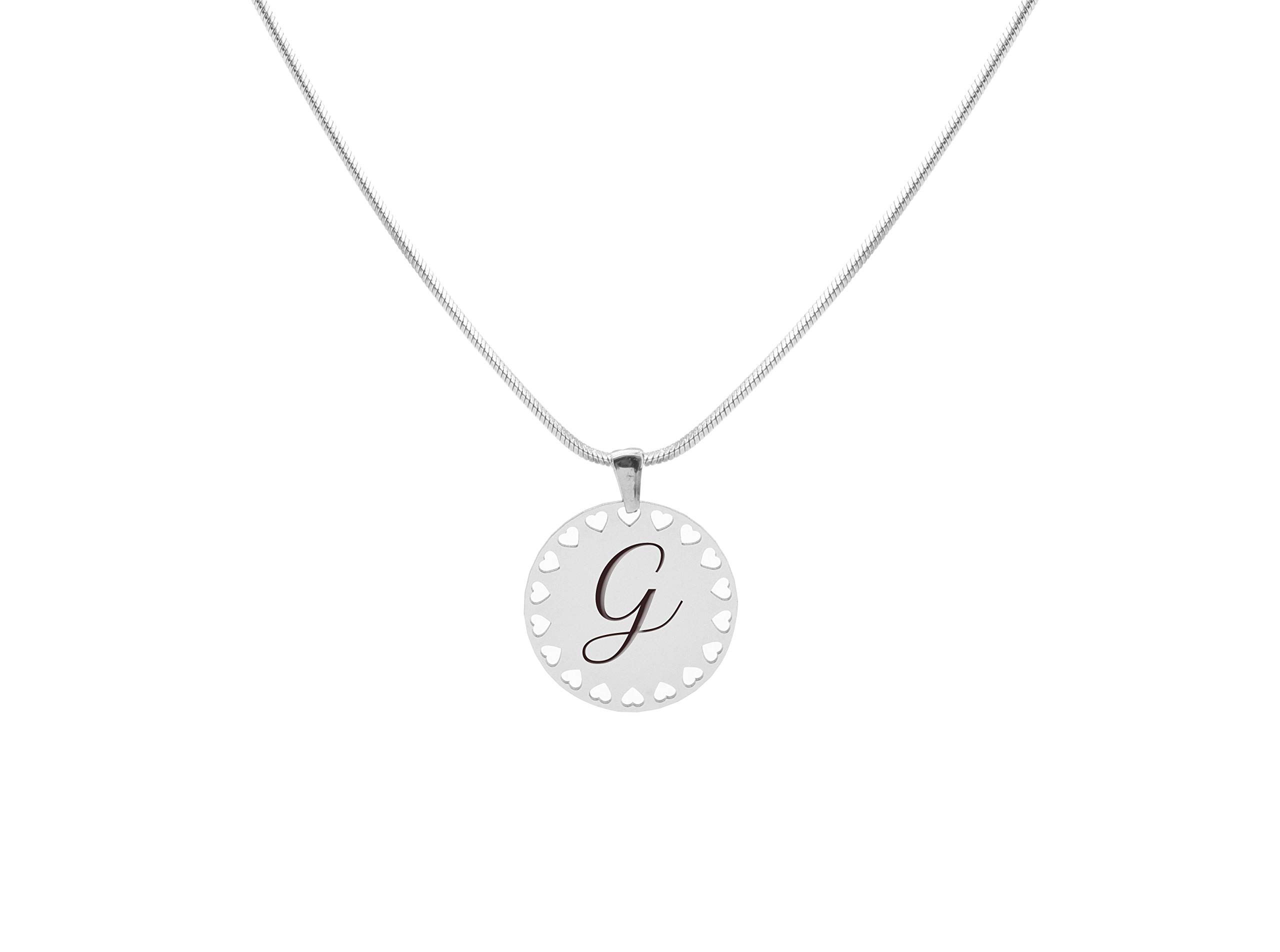 Pink Box Hearts Initial Necklace - Personalized Name Letter Pendant for Women - Perfect Gift for Valentine's Day, Anniversary & Mother's Day Jewelry