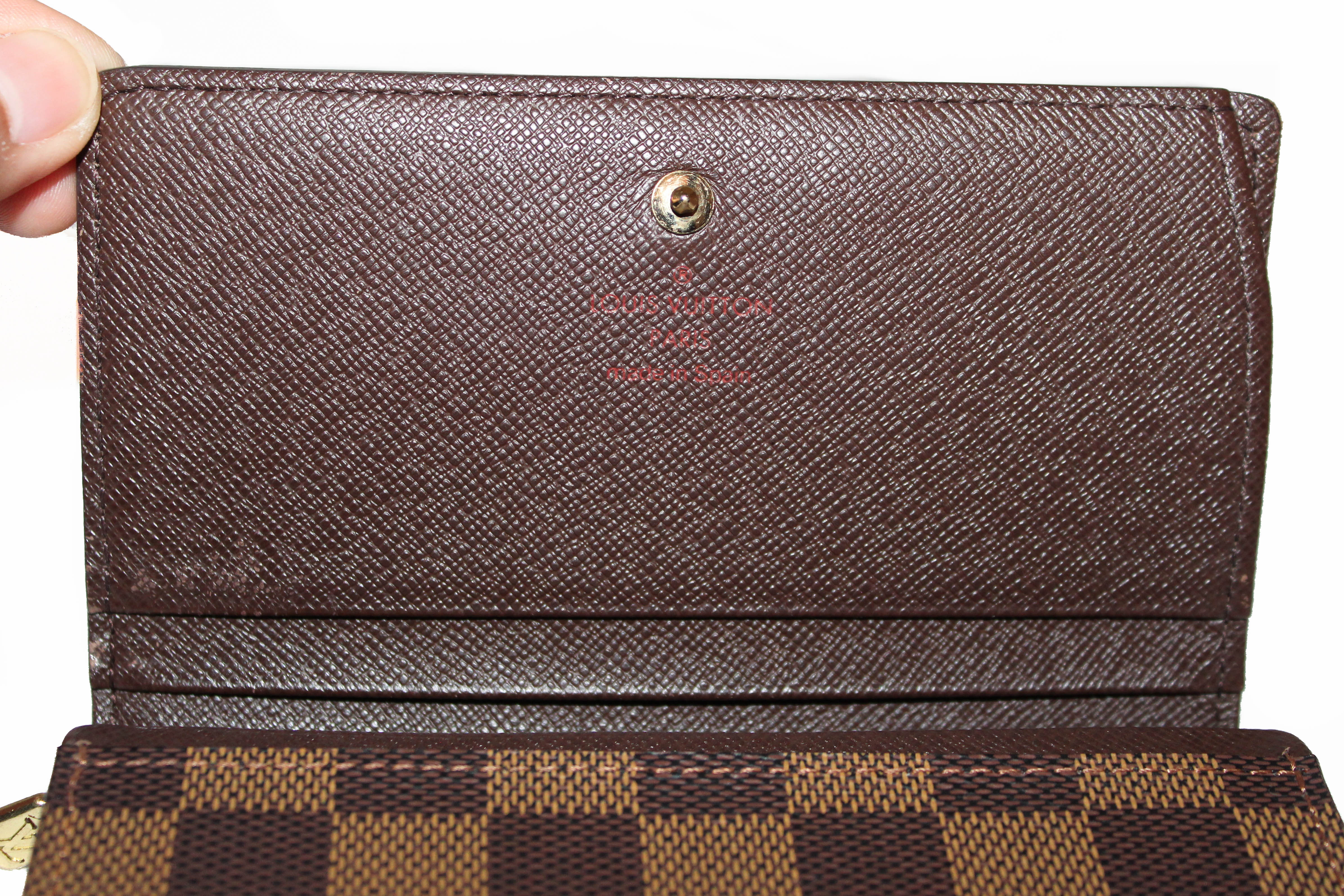 Authentic Louis Vuitton Damier Ebene Tressor Wallet for Men - Genuine Leather Bifold Wallet with RFID Protection - Perfect for Business, Travel & Everyday Use