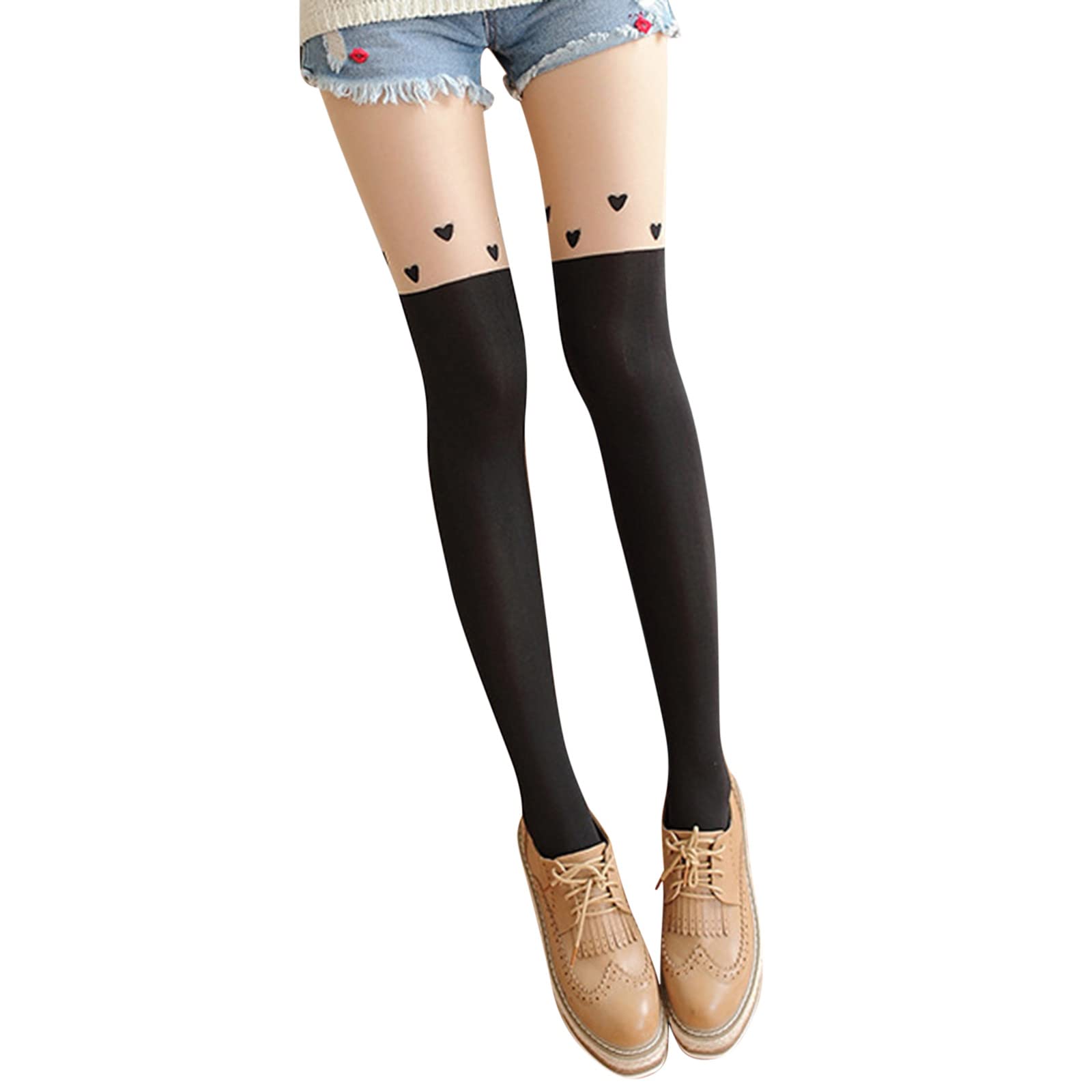 Anti-Hook Velvet Thigh High Stockings - Women's Plus Size Black Tights for Party & Date Night