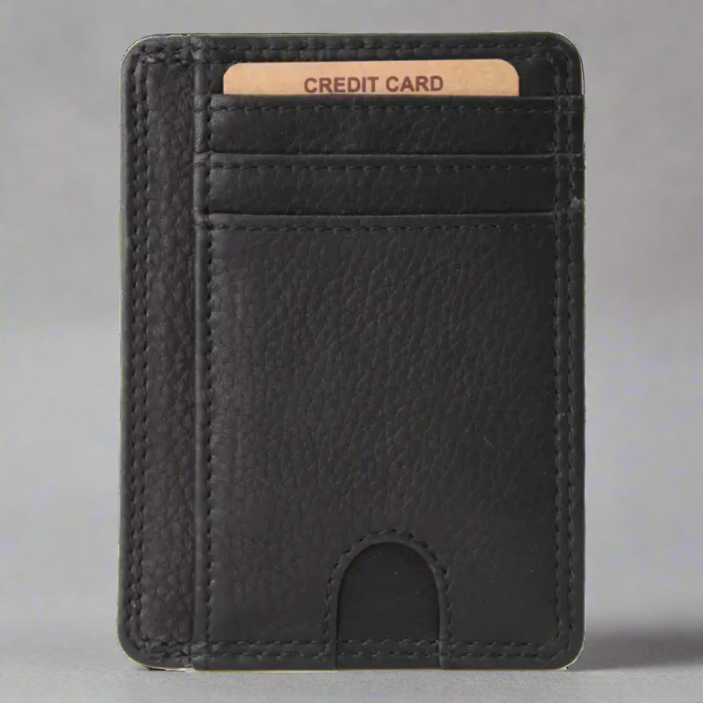 Rugged Earth Men's Slim Wallet - RFID Blocking Minimalist Front Pocket Wallet for Travel & Everyday Carry | Durable Leather & Lightweight Design