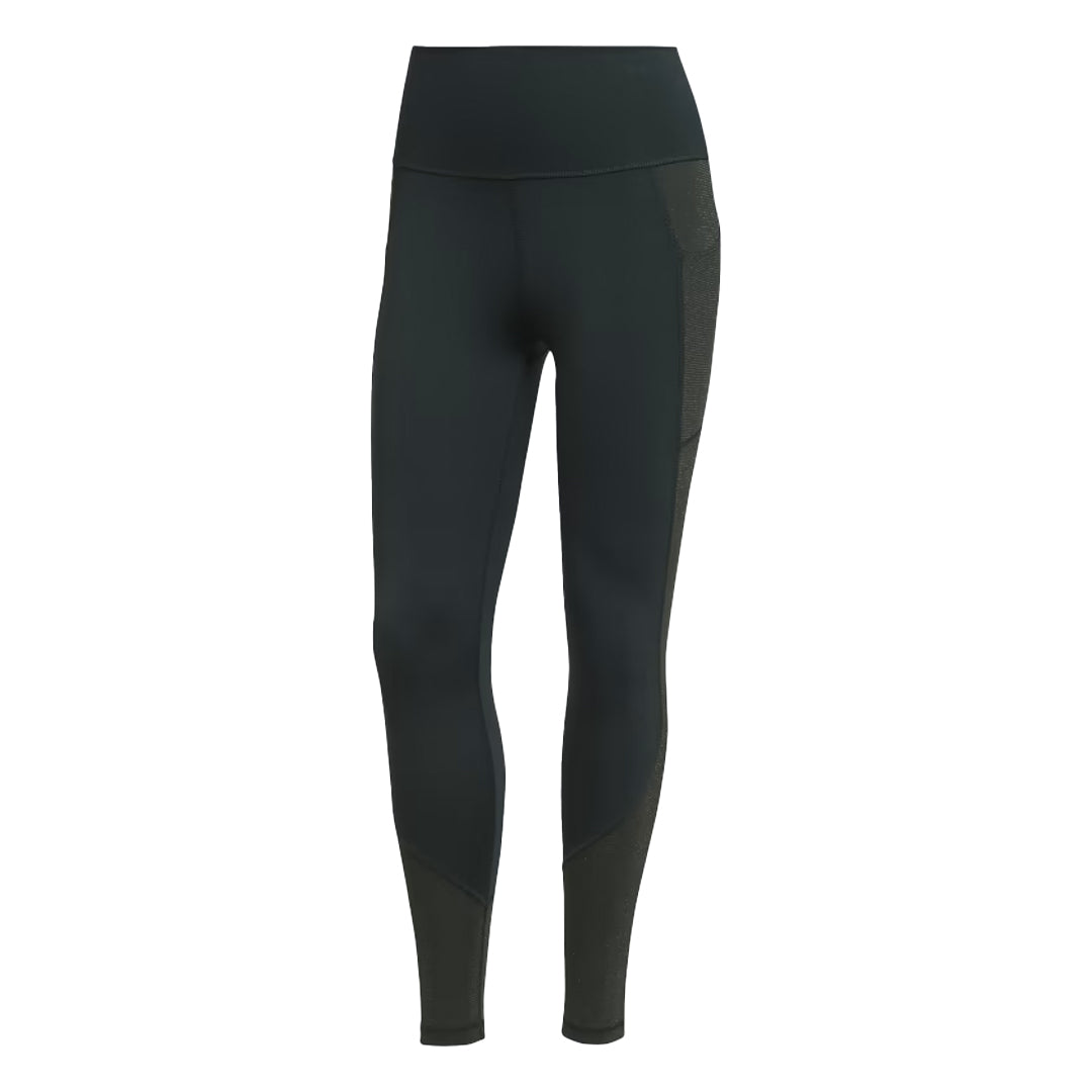 Adidas Women's Optime Training Shiny Full-Length Leggings (HL8653) - High Waist Yoga Pants for Workout, Running & Gym