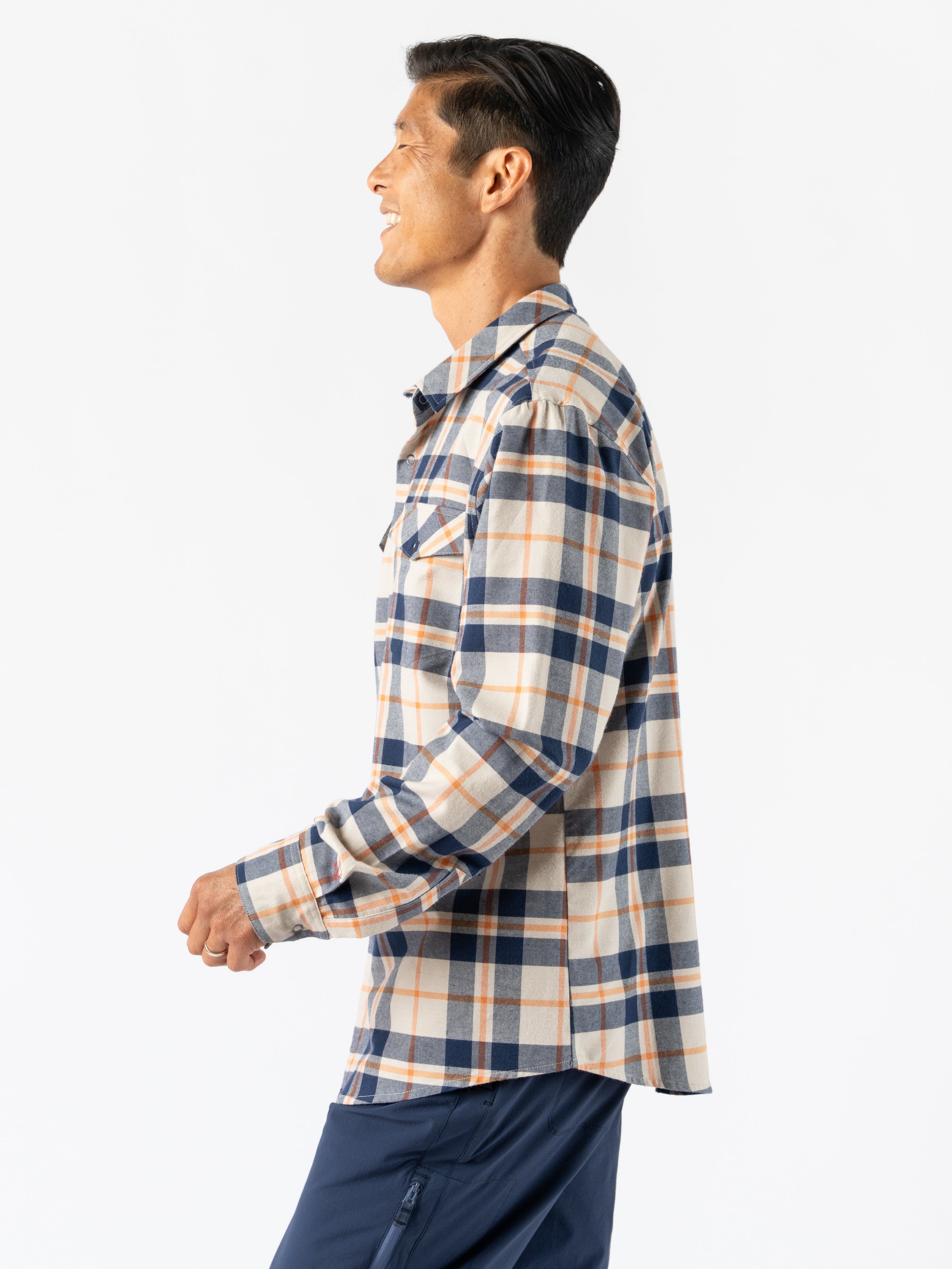 Premium High Country Long Sleeve Flannel Shirt for Men - Soft & Durable Plaid Shirt for Outdoor Adventures, Camping & Casual Wear