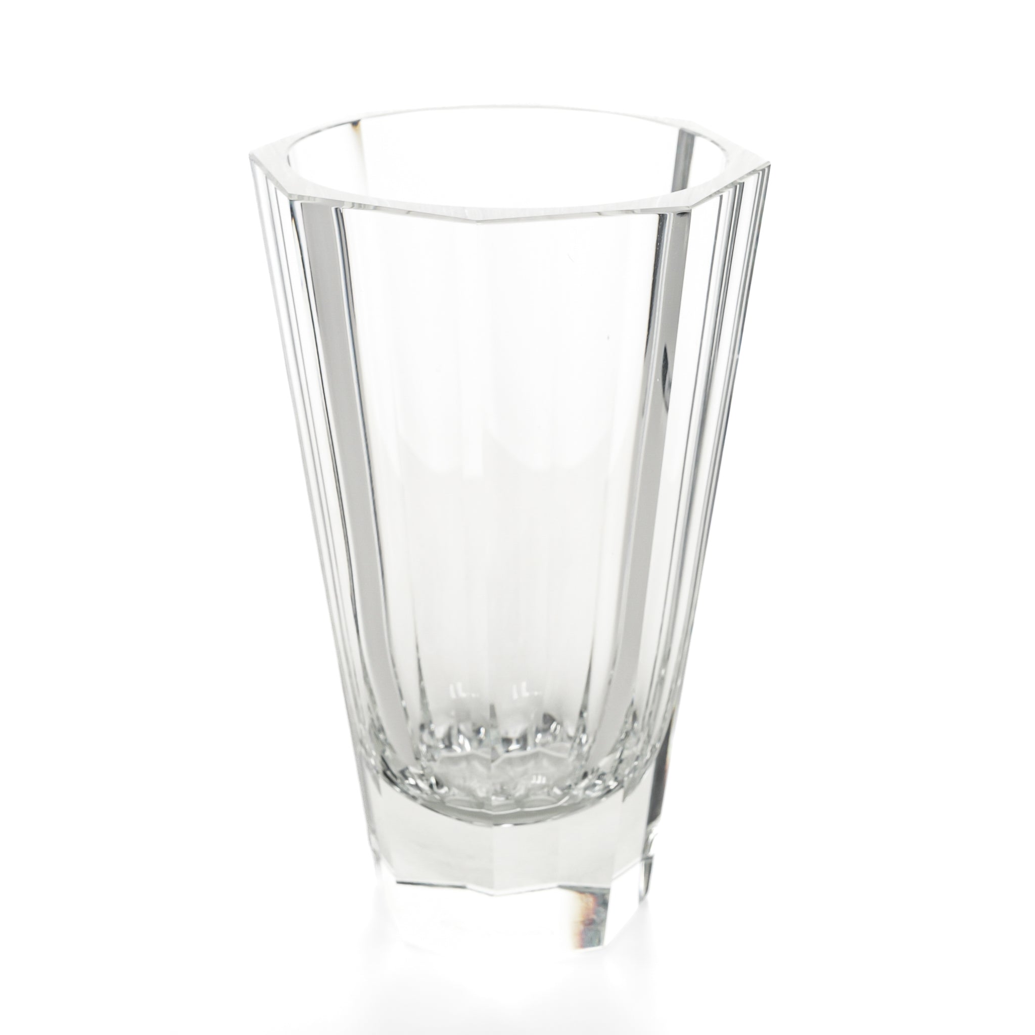 MOSER Purity Crystal Vase - Elegant Clear Glass Flower Vase for Home Decor, Wedding Centerpieces & Luxury Gift Giving