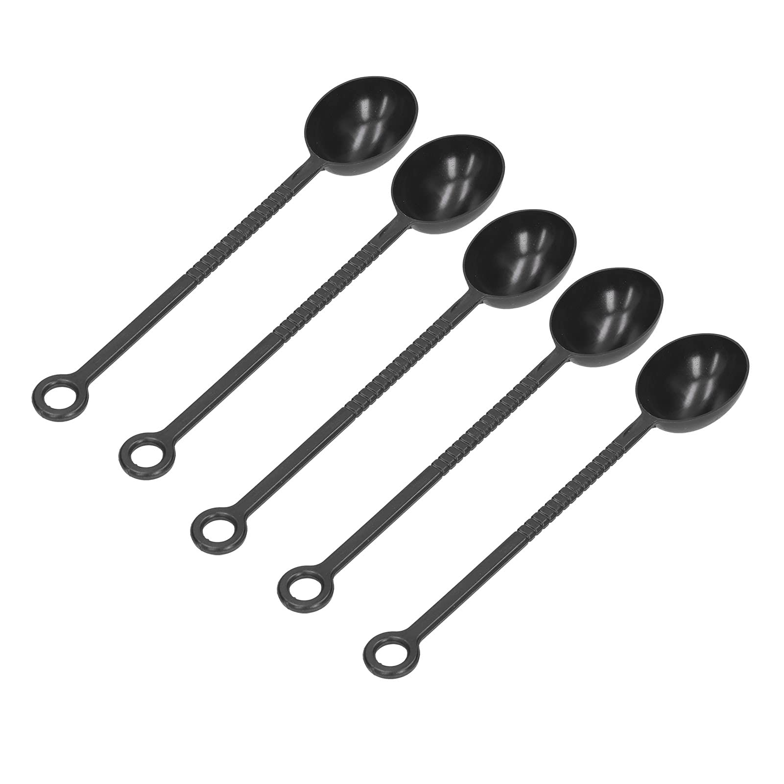Premium 5-Piece Coffee Bean Scoop Set - Long Handle Measuring Spoon for Coffee Beans & Powder - Perfect for Baristas, Home Brewing & Coffee Shops