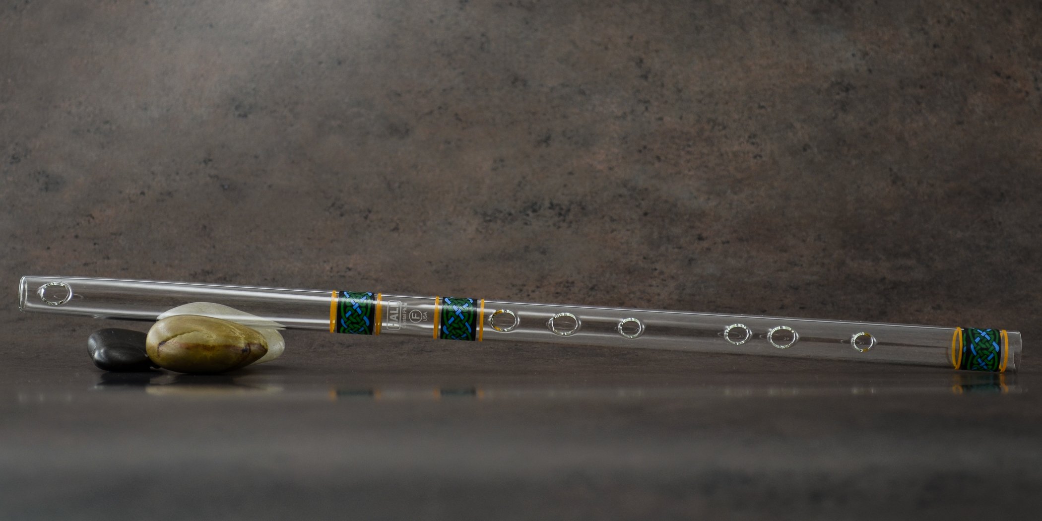 Hall Crystal Flute 11991 - F Key Inline Glass Flute for Celtic Music - Perfect for Professional Performances, Wedding Ceremonies & Traditional Irish Sessions