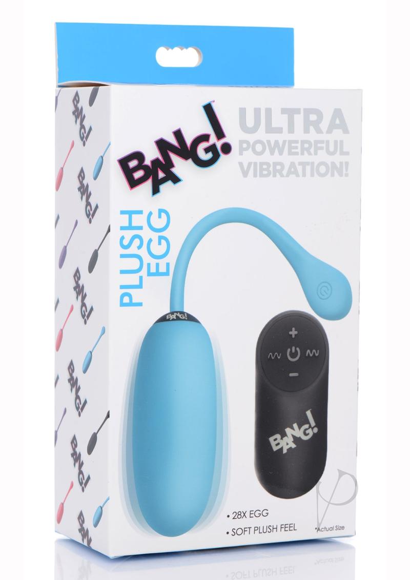 28 Pack Rechargeable Silicone Remote Control Vibrating Eggs - Blue - Perfect for Couples, Parties & Adult Play
