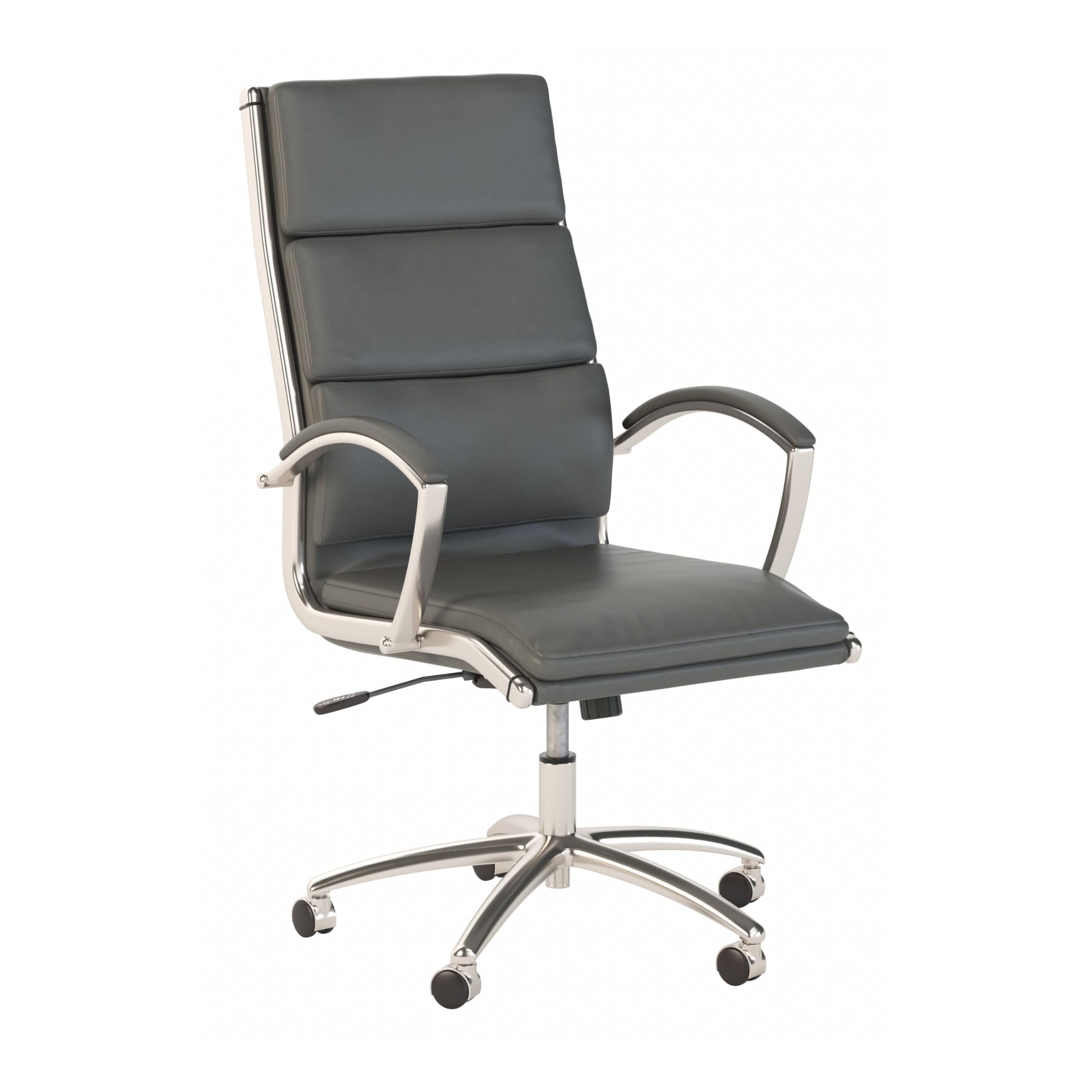 Bush Business Furniture 500 Series High Back Leather Executive Office Chair - Ergonomic Support for Long Work Hours, Home & Corporate Use