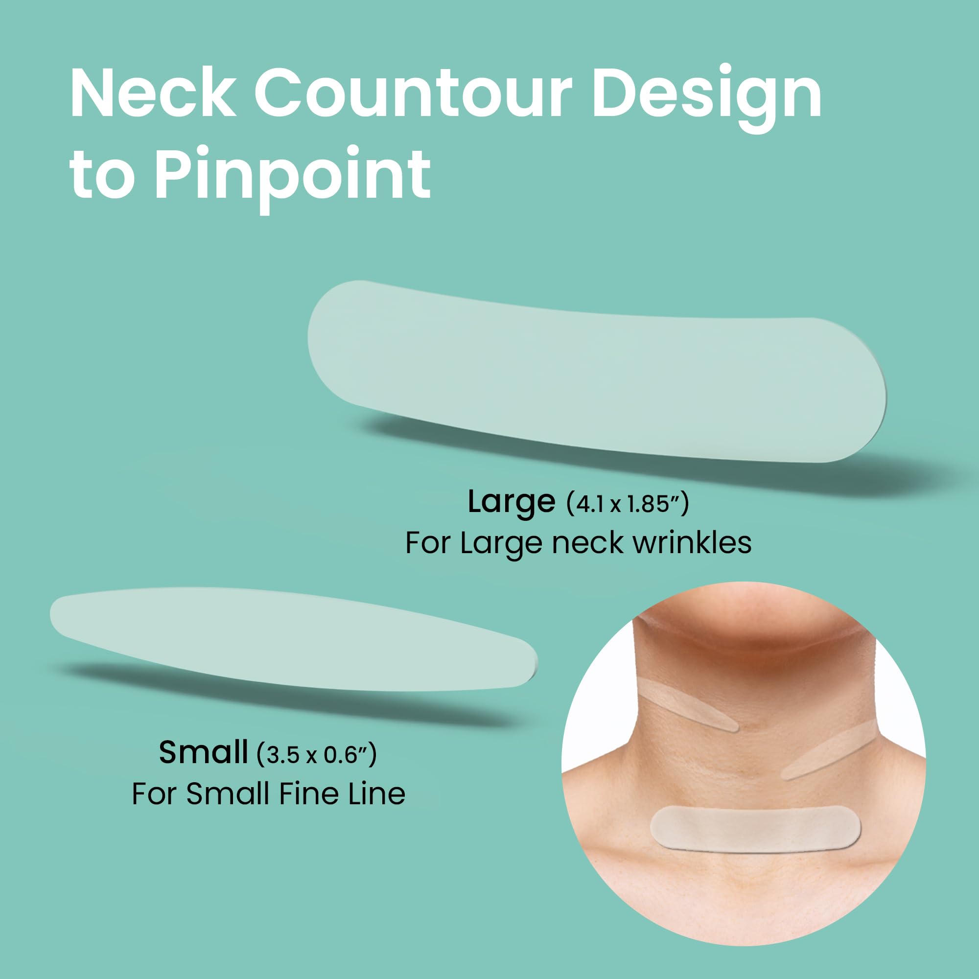 Retinol Neck Wrinkle Patches 36ct - Firming Overnight Strips for Women | Korean Skincare for Chin & Neck Lines
