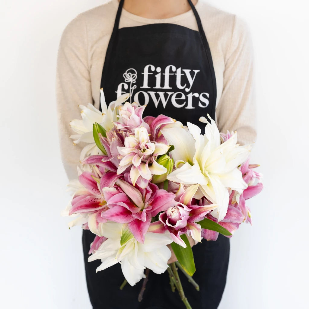 Fresh Assorted Rose Lily Bouquet - Elegant Floral Arrangement for Weddings, Anniversaries & Home Decor