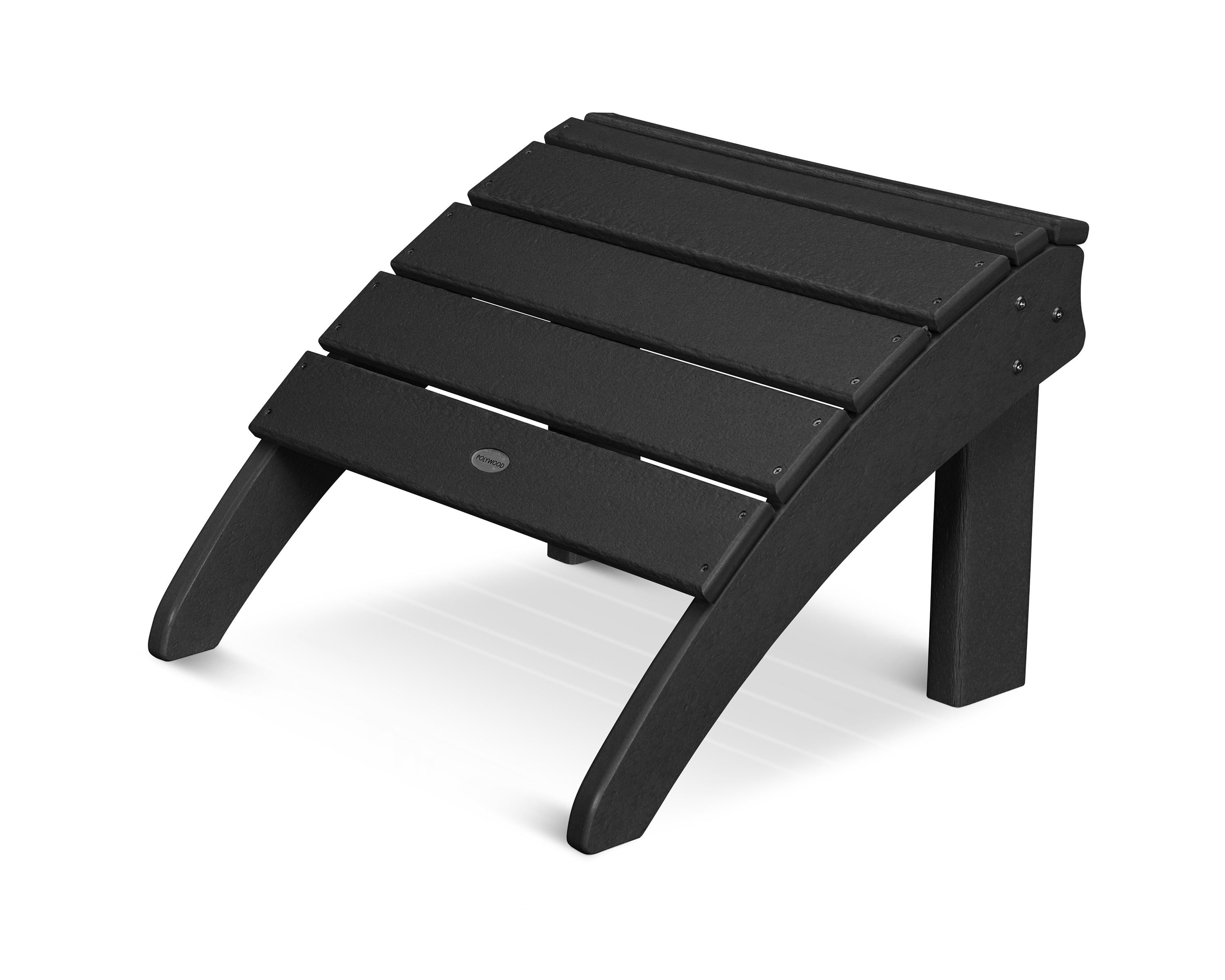 POLYWOOD Seashell Ottoman - Outdoor Patio Furniture, Weather-Resistant, Durable Plastic Adirondack Style Footstool - Perfect for Poolside, Garden, Deck, and Porch Relaxation