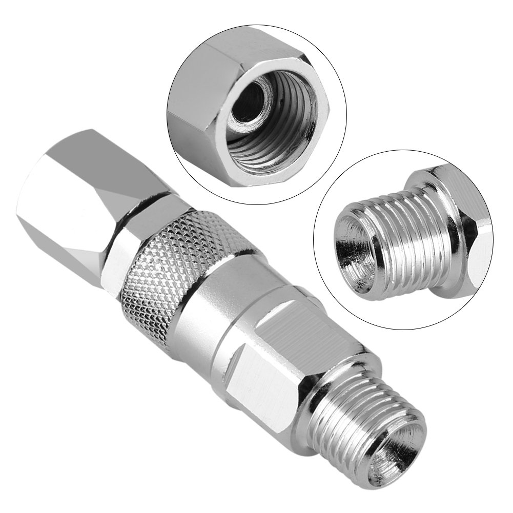 Graco Airless Sprayer Hose Adapter - 1/4 Inch Stainless Steel High Pressure Swivel Joint for Paint Spray Guns | Compatible with Airless Sprayer Hose Reels & Whips | Perfect for Professional Painting, DIY Projects & Industrial Coating Applications