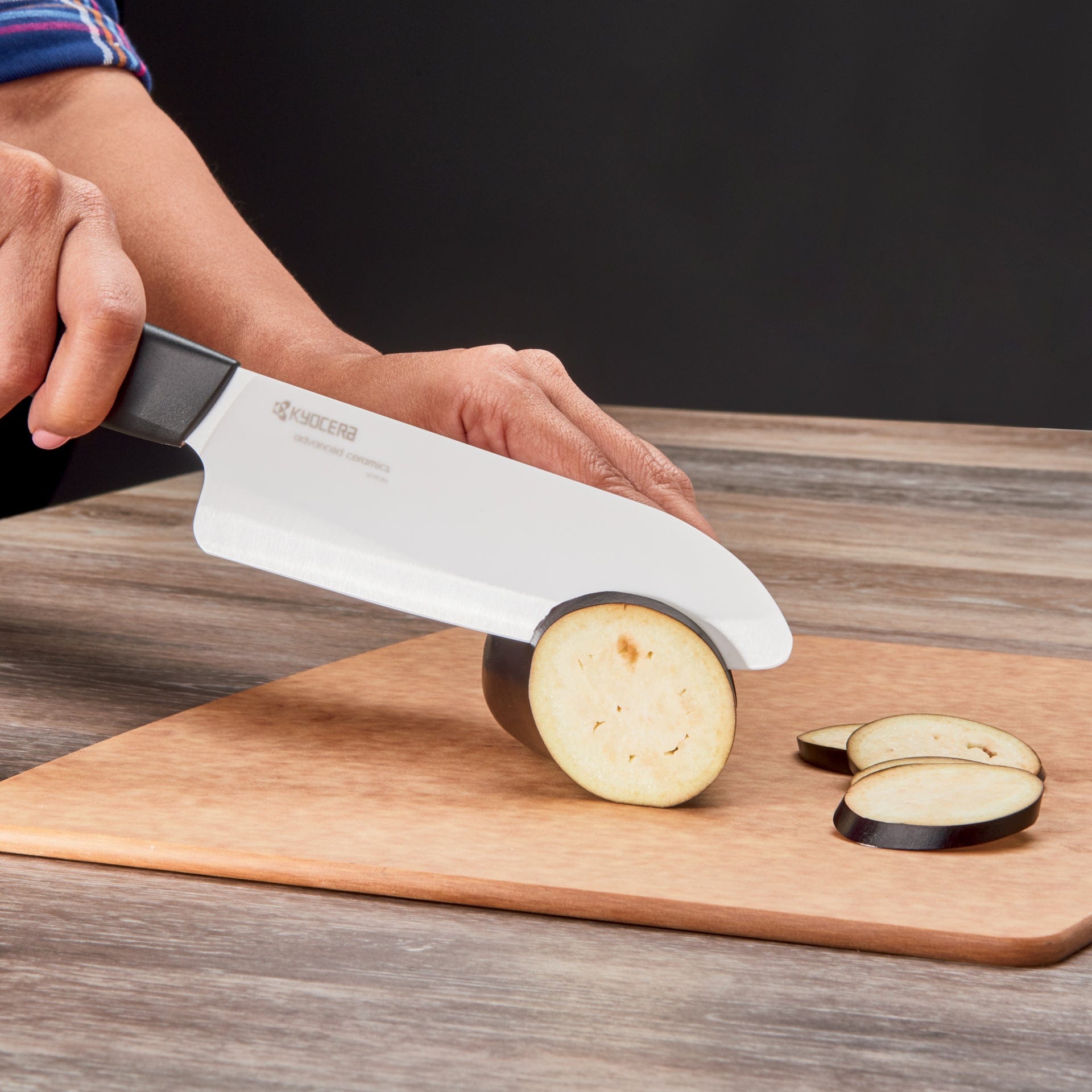 Kyocera Ceramic 6-Inch Santoku Knife - Ultra Sharp Japanese Kitchen Knife for Slicing, Dicing & Chopping - Perfect for Vegetables, Fruits & Boneless Meat
