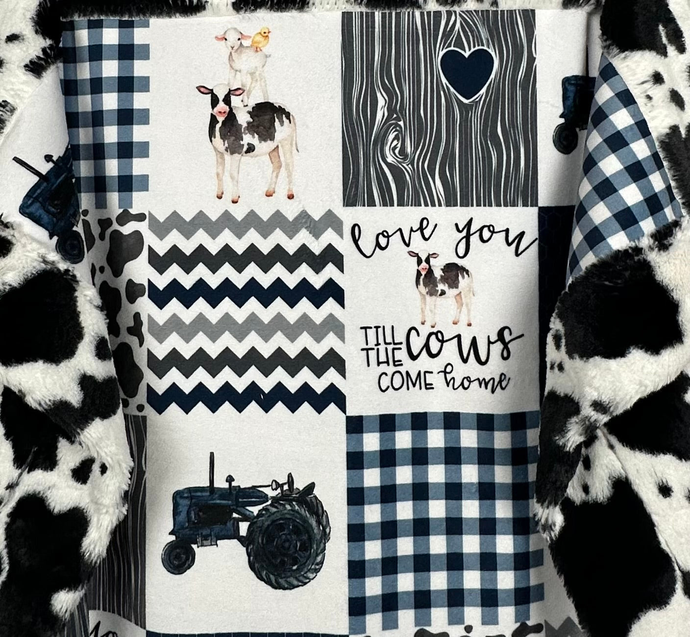 Luxury Cow Print Blanket Set - 30x42 Inch Soft Fleece Throw with 12x16 Pillowcase - Perfect for Couples Gifts, Bedroom Decor, and Cozy Movie Nights