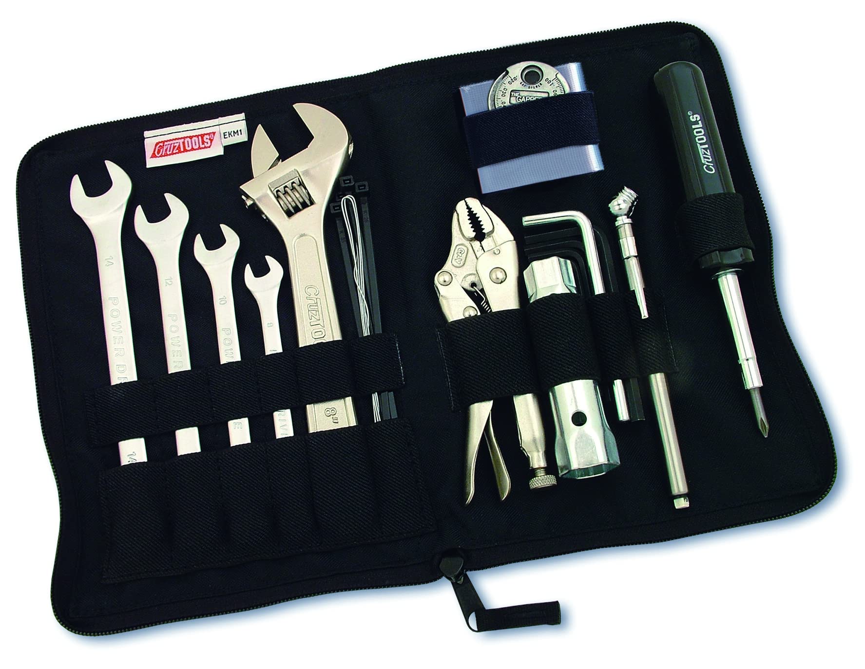 Cruz Tools EKM1 Econokit M1 Motorcycle Tool Kit - Essential Bike Repair & Maintenance Tools for Road Trips & DIY Fixes