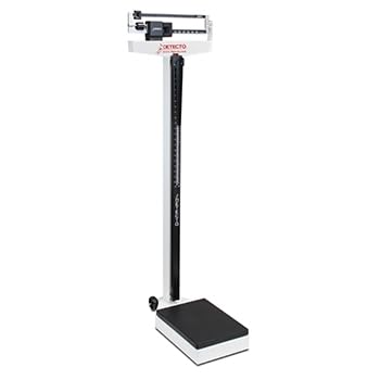DETECTO 438 Mechanical Physician Beam Scale with Height Rod & Wheels - Accurate Medical Weight & Height Measurement for Doctors, Clinics & Home Health Use