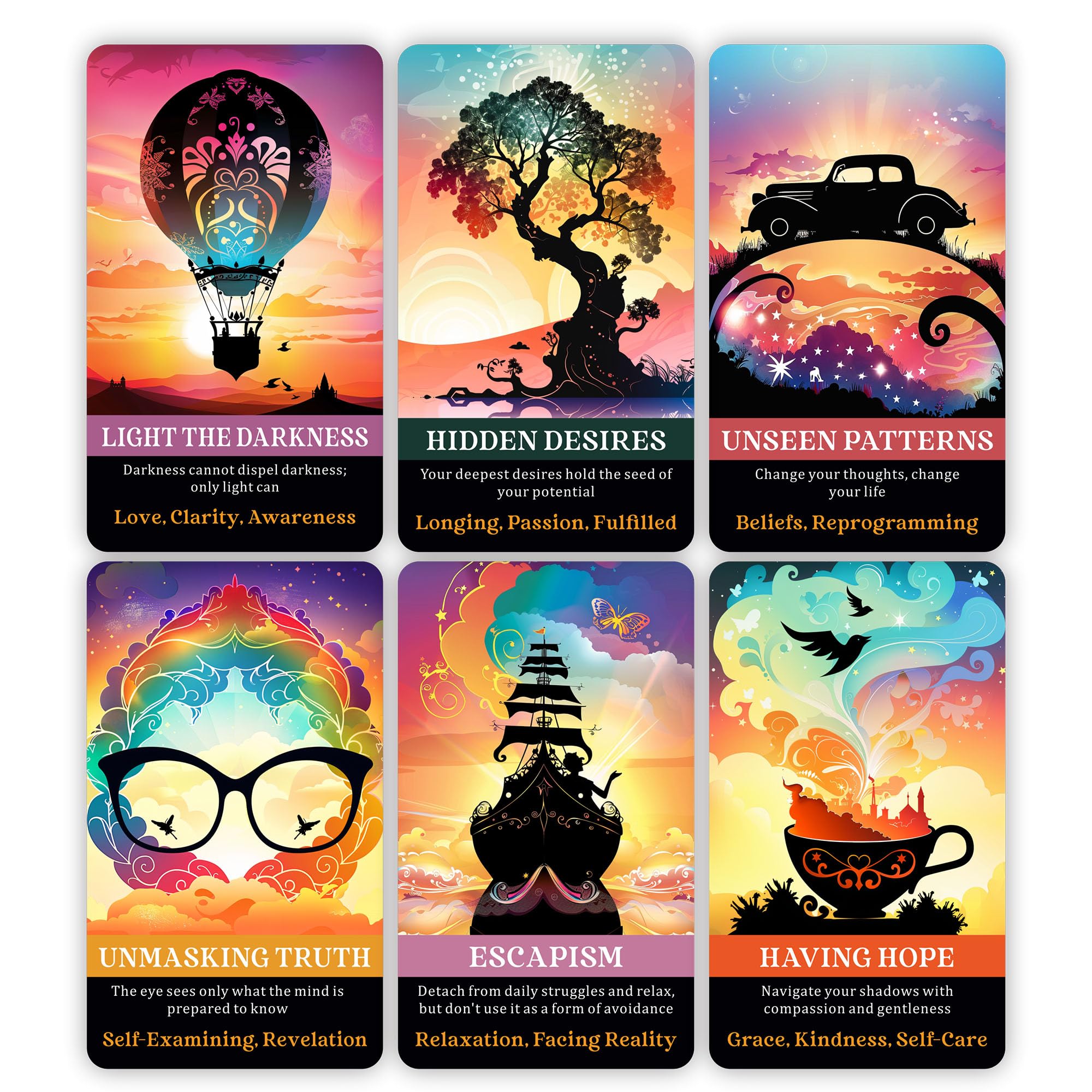 GZXINKE Shadow Work Oracle Cards - Inner Healing & Self Reflection Deck for Beginners | Clarify Karma & Healing Energy | Perfect for Meditation, Therapy Sessions & Spiritual Growth