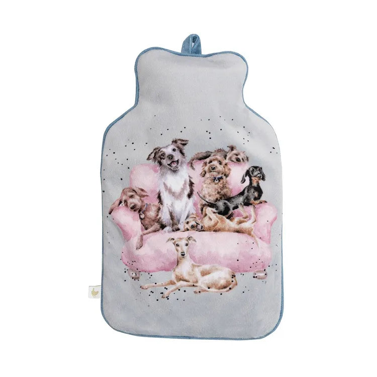 Wrendale Designs Dog-Themed Hot Water Bottle - Cozy & Cute for Pets & Home, Perfect for Cold Nights, Aches, and Relaxation