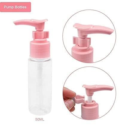 Refillable Pressurized Spray Bottles for Toiletries & Cosmetics | 9-Piece Travel-Size Empty Liquid Containers for Face Cream, Lotion & More | Perfect for Airplane Travel, Gym Bag & Home Use (Green)