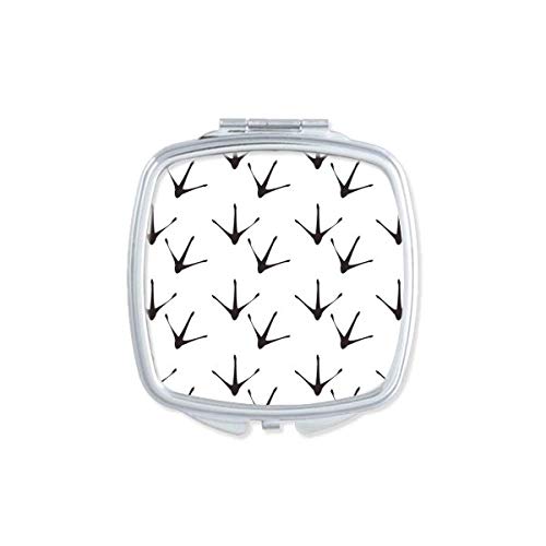 DIYthinker Chicken Claw Footprint Animal Protection Mirror - Portable Compact Pocket Makeup Mirror with Double Sided Glass for Travel, Home & Office Use