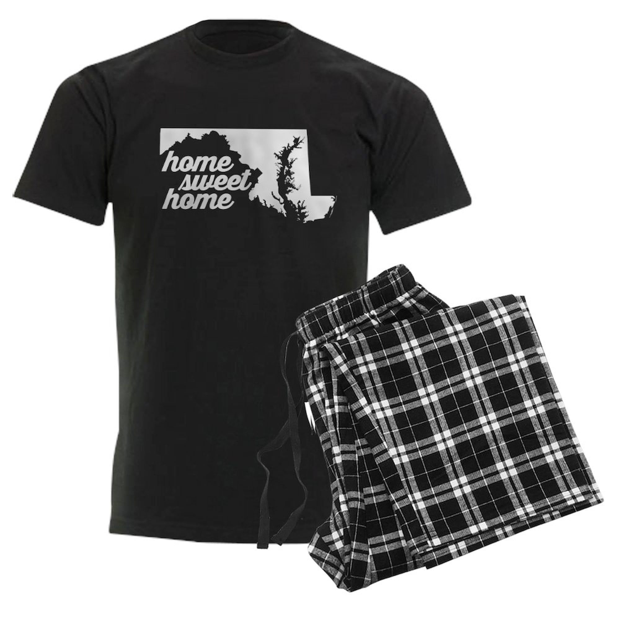 Maryland Home Sweet Home Men's Dark Pajama Set - Comfortable Sleepwear for Cozy Nights & Lounge Wear | Perfect Gift for Dad, Husband & Maryland Fans