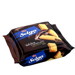 SELGA Chocolate Flavored Waffles 180g - Crispy Belgian Style Breakfast Snacks for Kids & Adults - Perfect for School Lunch, Office Break or Afternoon Tea