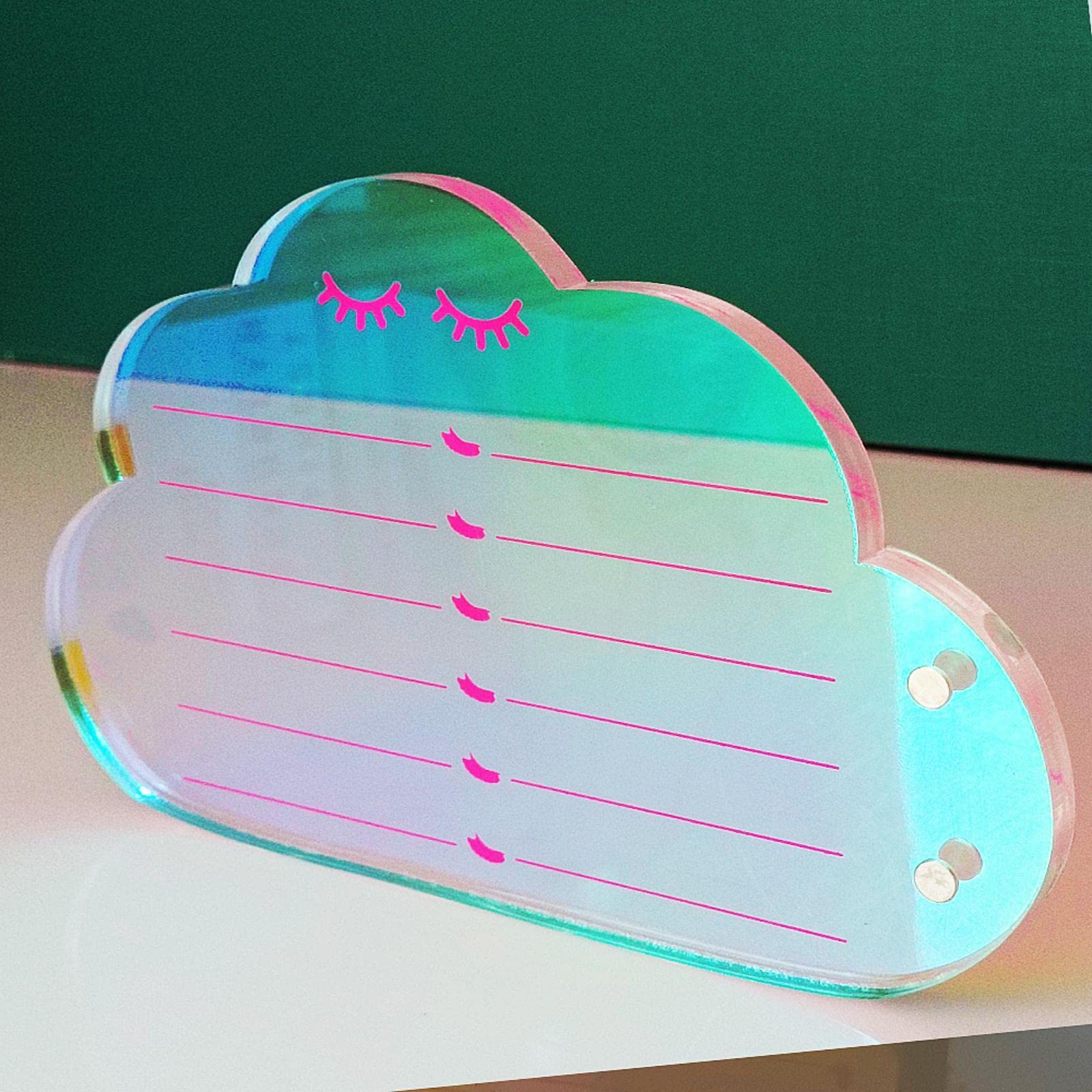 Professional Acrylic Lash Tile Holder & Eyelash Extension Storage Palette - Cloud-Shaped Design with Suction Base for Tweezers | Perfect for Salon, Home Use & Makeup Artists