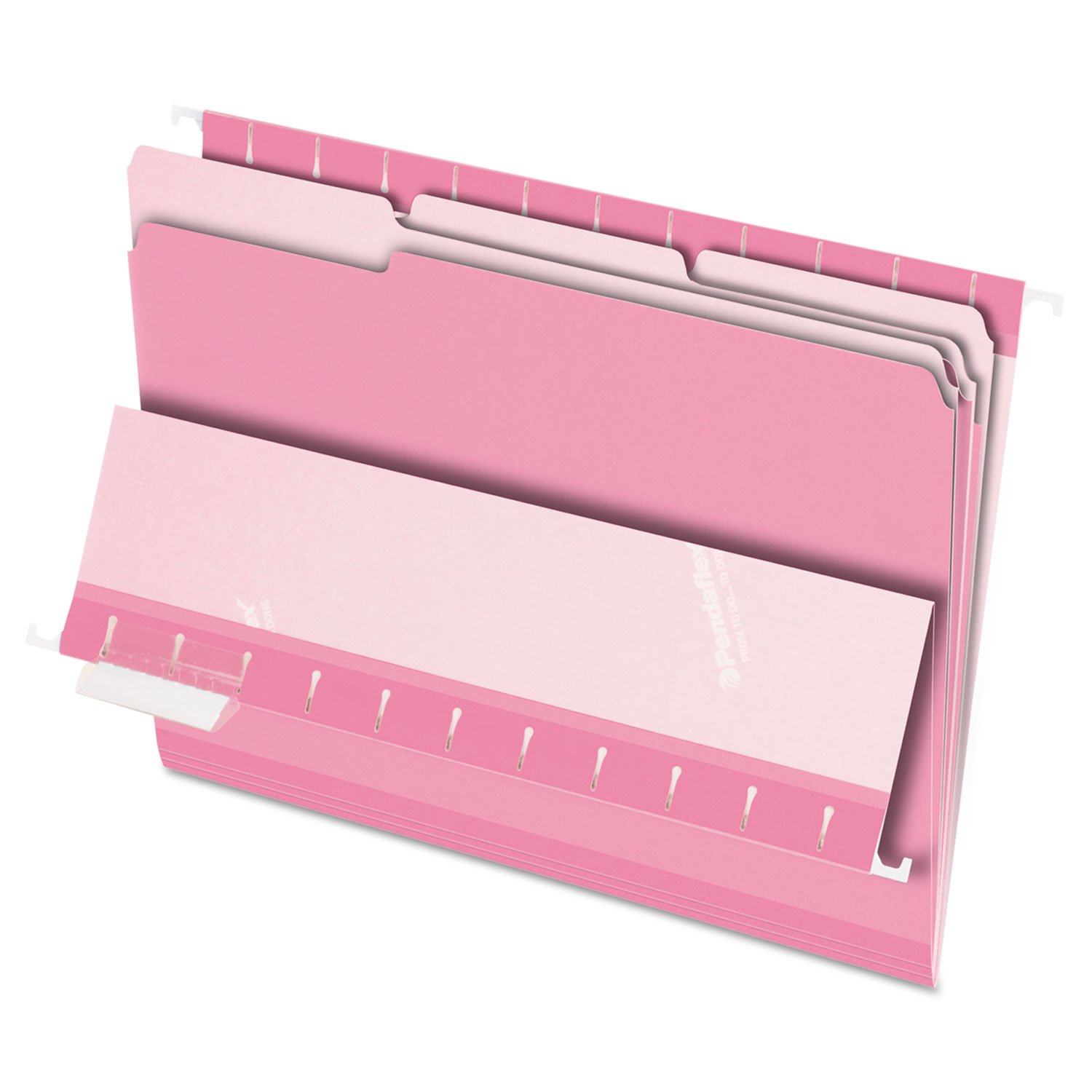 Pendaflex 421013PIN Interior File Folders - 1/3 Cut Top Tab Letter Size Pink Folders (100/Box) - Perfect for Office Organization, Document Filing & Home Office Supplies