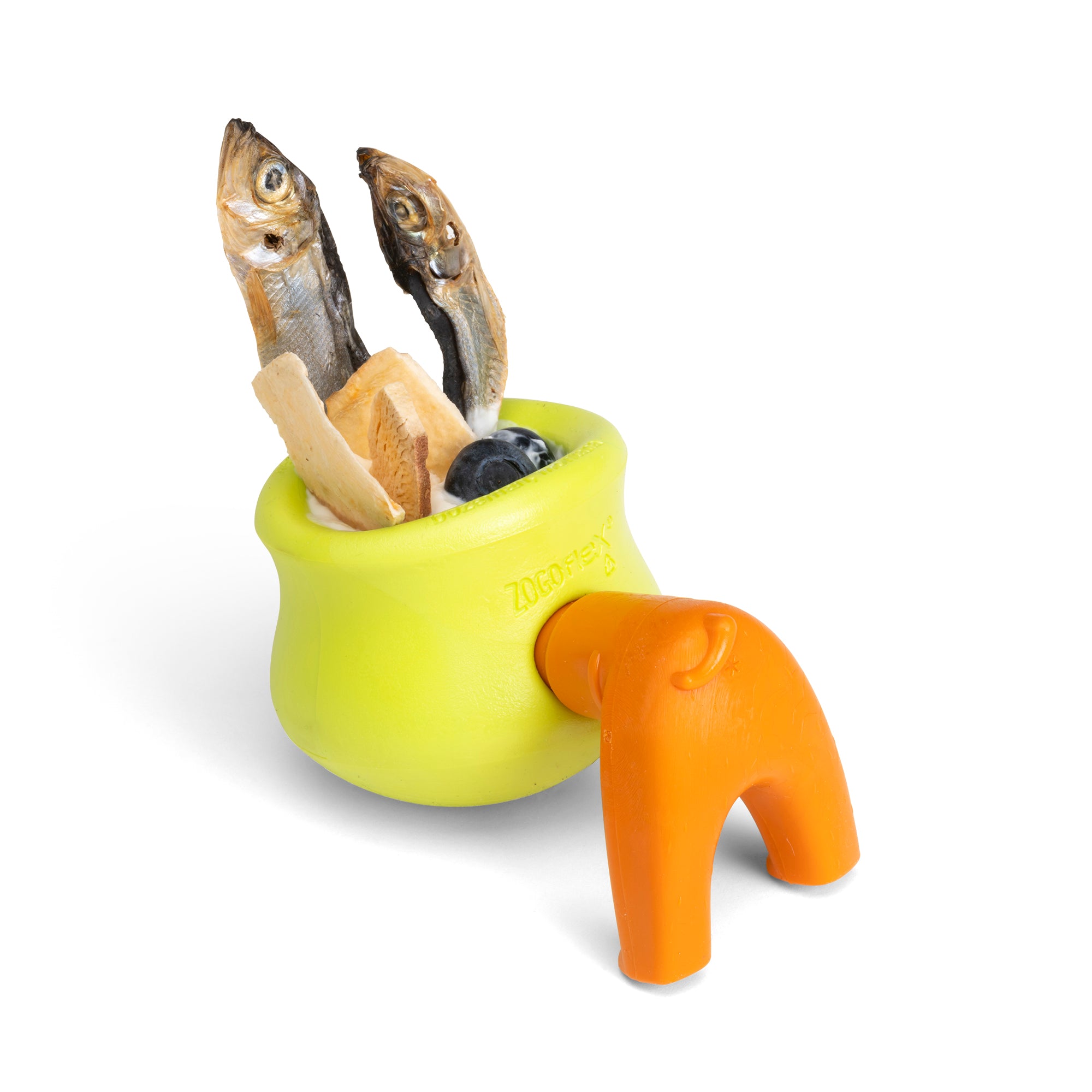 West Paw® Toppl Stopper - Orange Chew Toy for Dogs, Interactive Treat Dispenser for Mental Stimulation, Durable & Non-Toxic - Perfect for Playtime, Training & Puzzle Games