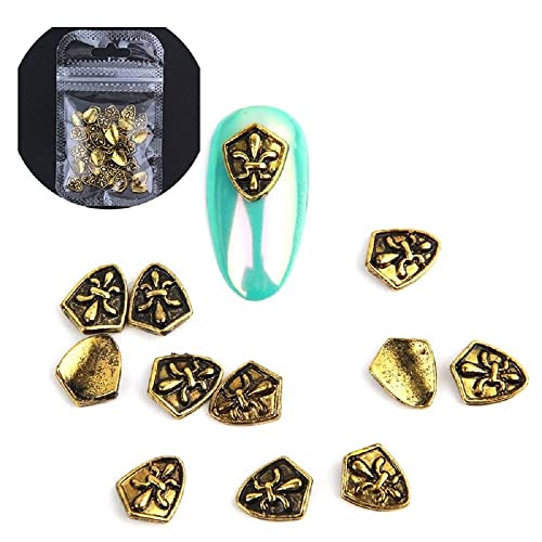 20PCS Punk Style Nail Charms - Cross Nail Art Rivet Accessories, Fashion Alloy Nail Decorations for DIY Manicure, Gothic Nail Art Supplies (PK-5) | Perfect for Halloween, Gothic Parties, and Edgy Nail Designs