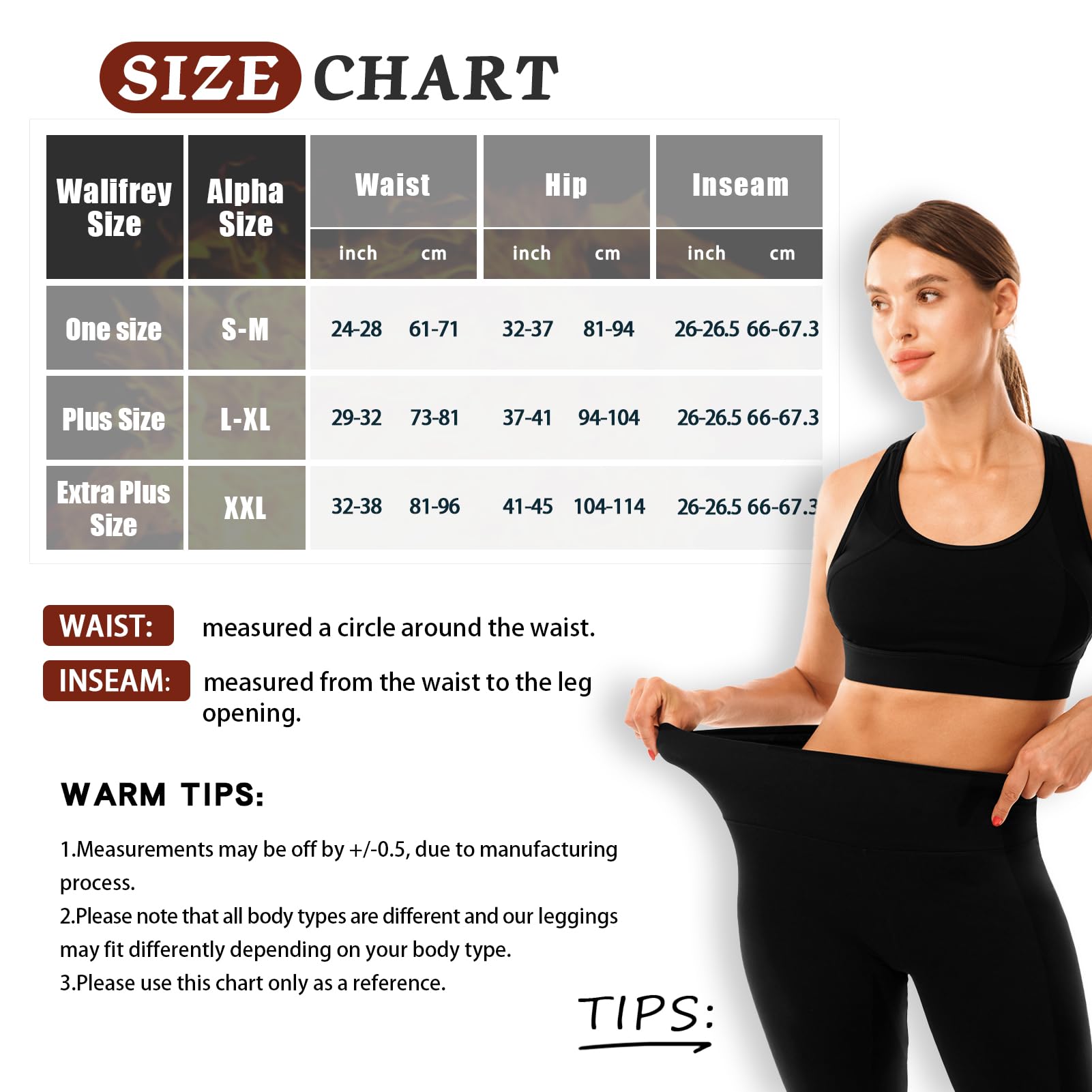 Walifrey Fleece Lined Thermal Leggings for Women - High Waisted Winter Warm Leggings - Perfect for Yoga, Running & Cold Weather Outfits