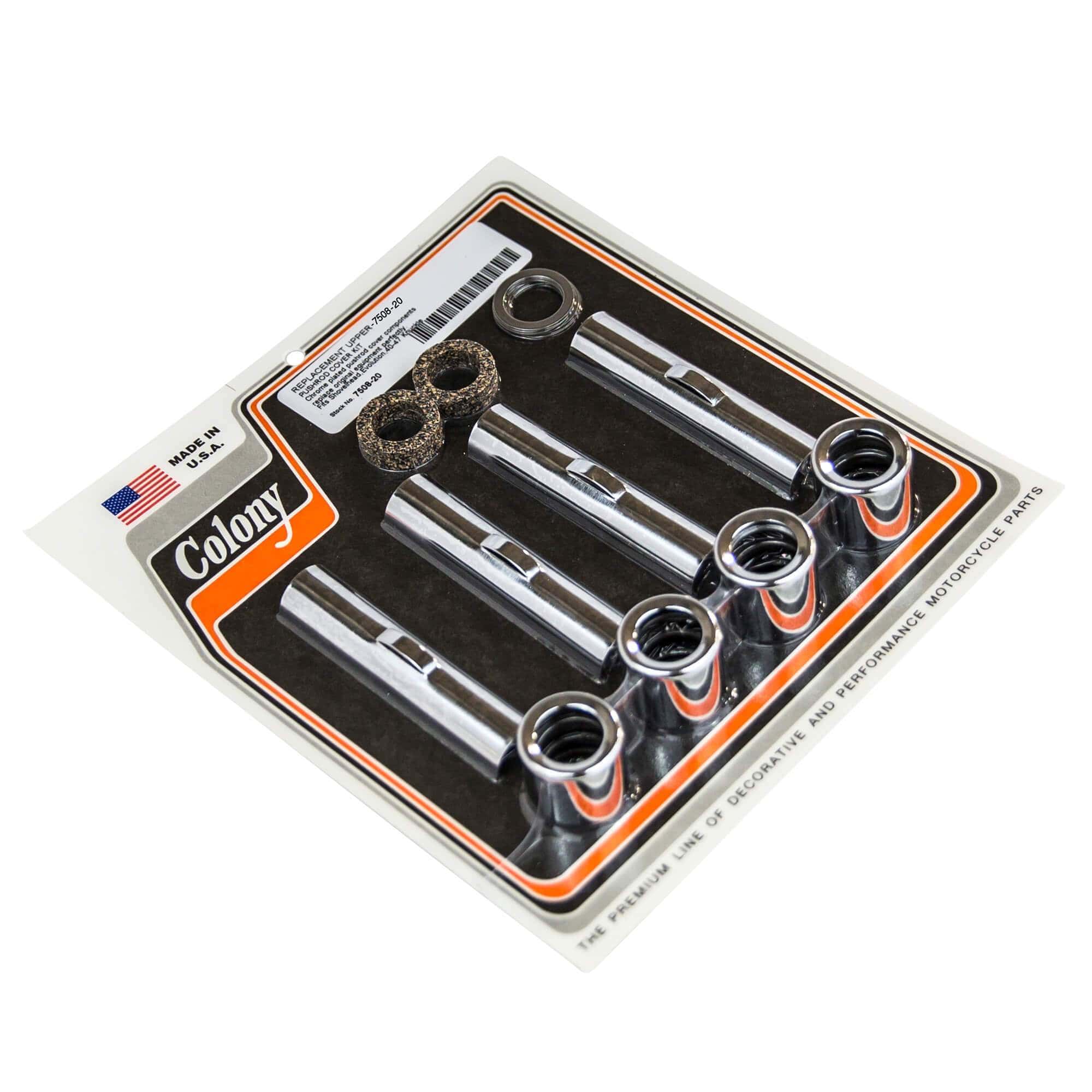 1940-1947 Harley Davidson Knucklehead Shovelhead & Evo 20 Upper Pushrod Cover Kit - Chrome Plated Replacement Part for Motorcycle Restoration & Custom Builds