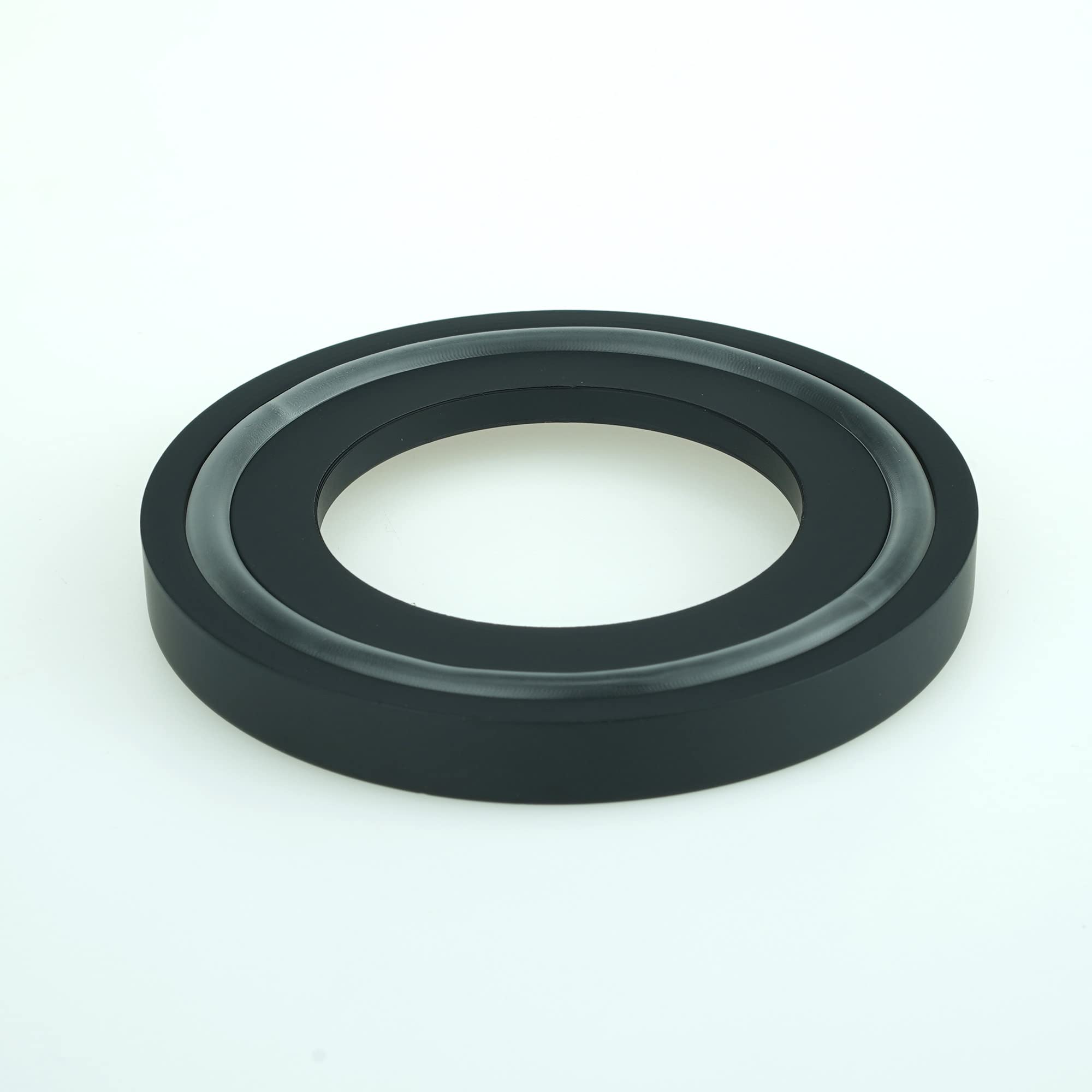 Anti-Slip Matte Black Mounting Ring for Vessel Sink - Secure Glass Bowl Sink Installation for Bathroom & Kitchen Countertops