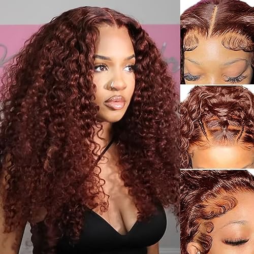 33B Reddish Brown│7x5 HD Lace Jerry Curly