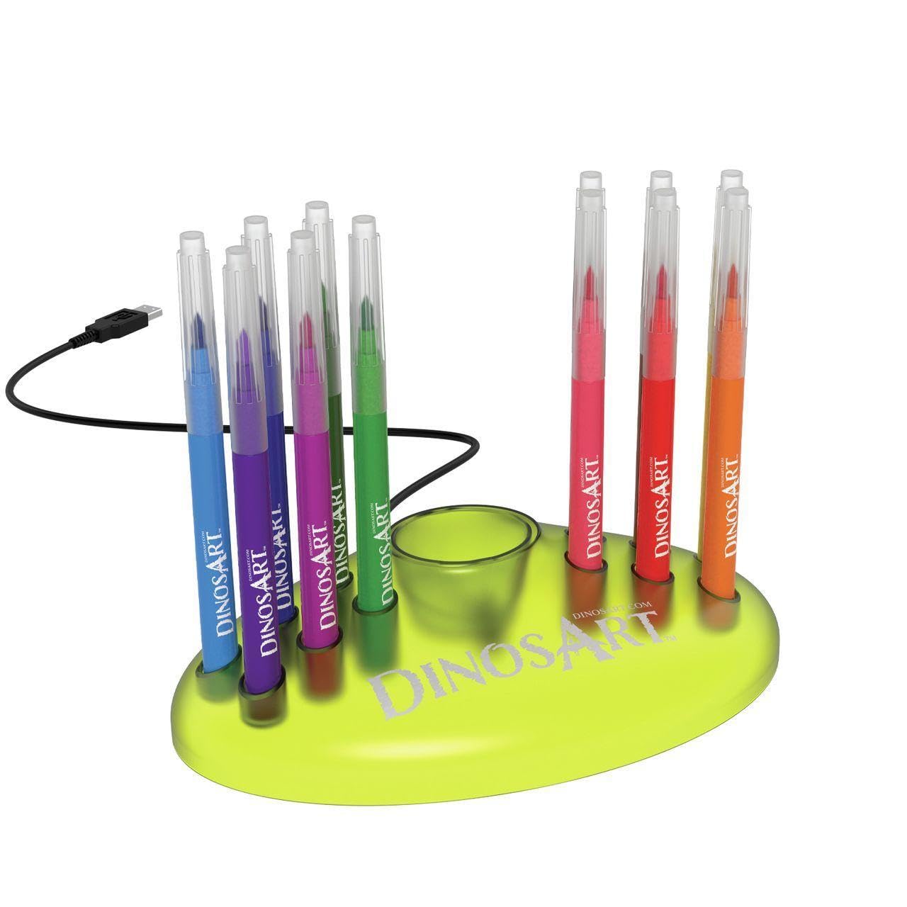 DinosArt Electric Spray Pen for Art & DIY Projects - Battery Operated Airbrush Kit for Painting, Crafting, and Nail Art - Perfect for Artists, Hobbyists & Beginners