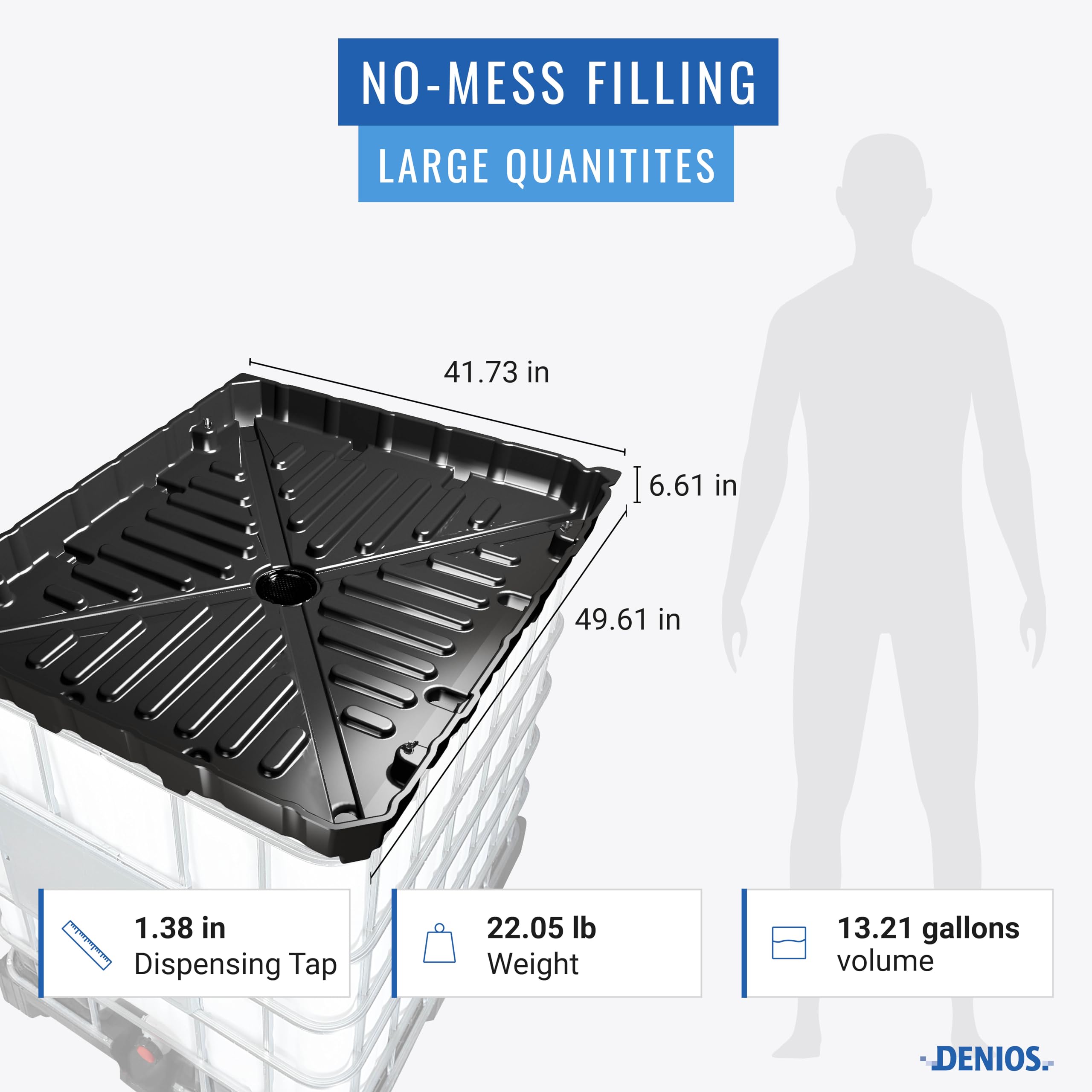 DENIOS® Extra Large IBC Tote Funnel 41.73