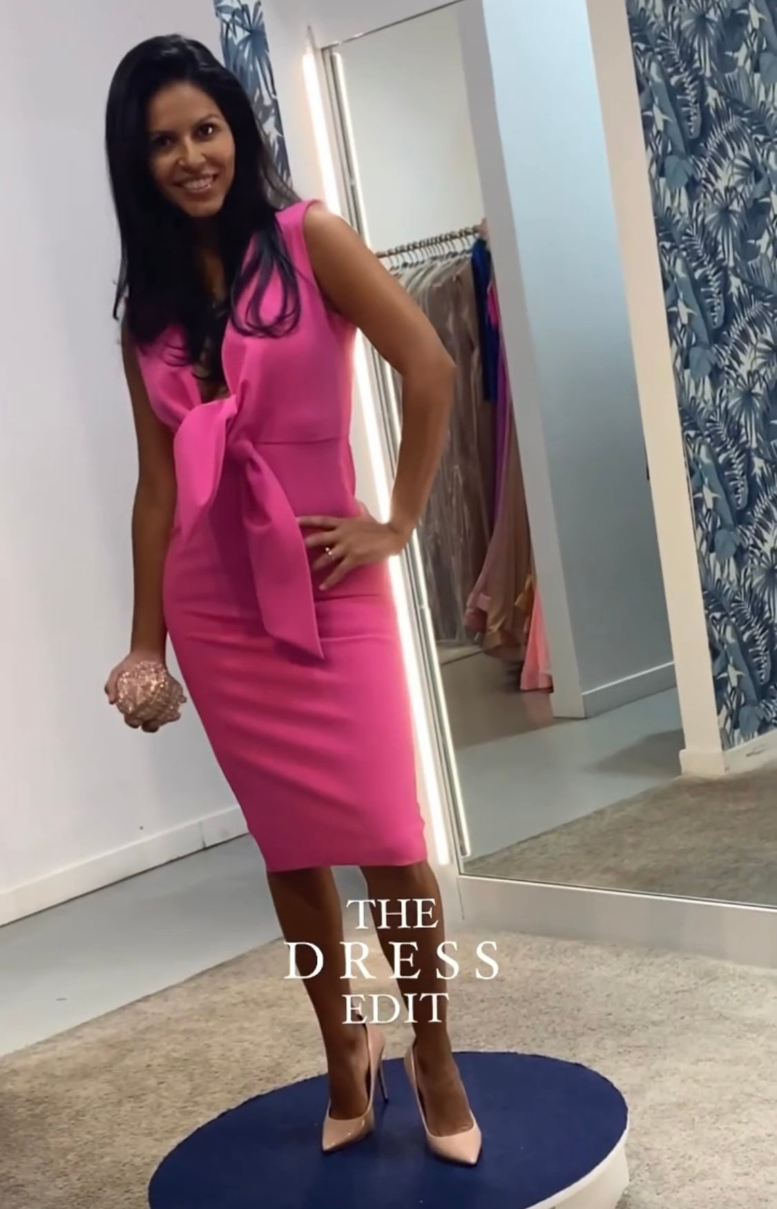 Greta Constantine Charo Multi-Styling Bow Tying Dress - Elegant Women's Party & Evening Gown for Weddings, Cocktails & Special Occasions