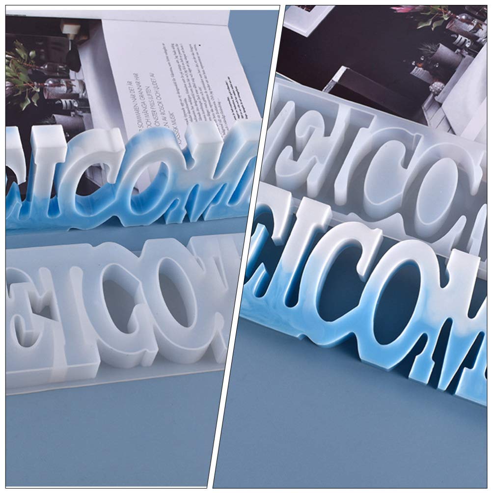 Epoxy Resin Welcome Sign Silicone Molds - DIY Home Wall Art Letters for Handmade Decor, Wedding, Housewarming & Front Door Welcome Signage