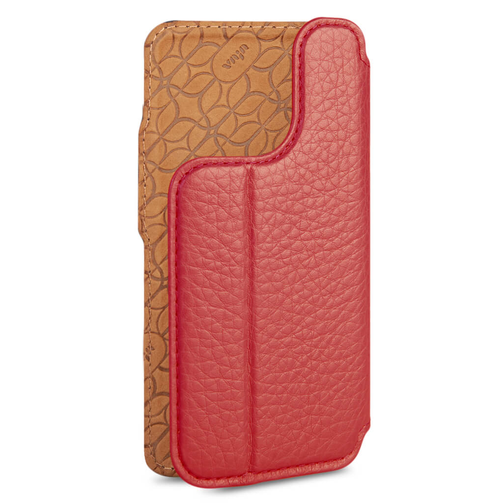 Custom V Mag Folio Case for iPhone 15 Pro Max - Premium Leather Wallet Cover with Magnetic Closure | Perfect for Business, Travel & Everyday Use