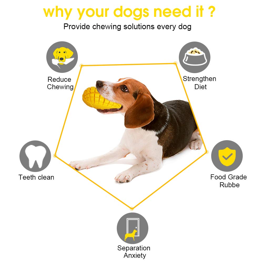 **Upgrade Mango Scented Indestructible Dog Chew Toys for Aggressive Chewers – Durable, Bite-Resistant Interactive Dog Toys for Large & Medium Puppies – Perfect for Teething, Dental Cleaning & Playtime**