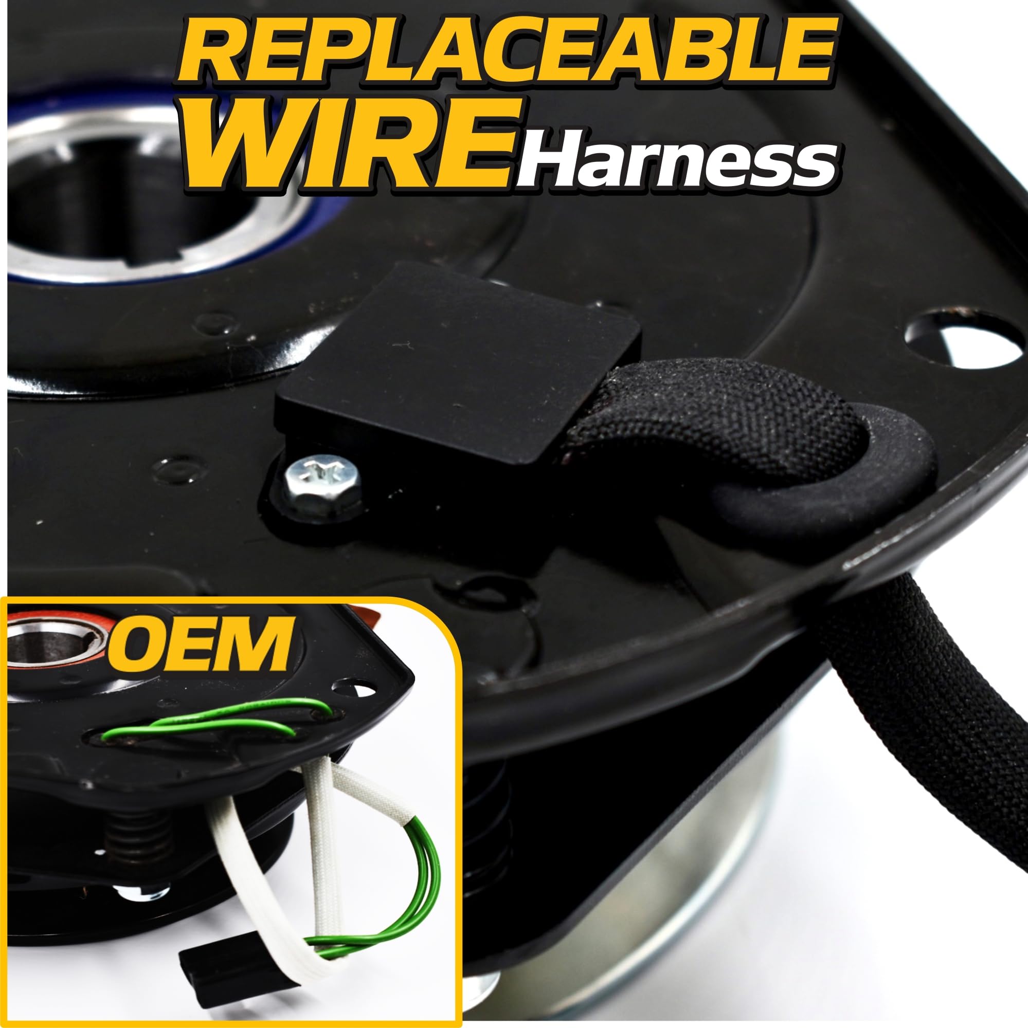 HD Switch 461660 BIGBearing HiTorque 300ftlb (OEM 250) Upgrade Billet Pulley GT3.5 Clutch with Replaceable Wire C3 Bearings & 20A PTO Switch 483957 - Compatible with Scag Turf Tiger, TigerCat, TigerCub, Wildcat, Cheetah - Perfect for Lawn Mower Performance Upgrades and Maintenance
